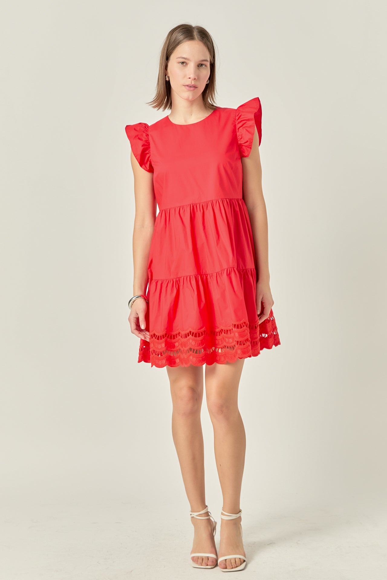 Embroidery Detail Mini Dress