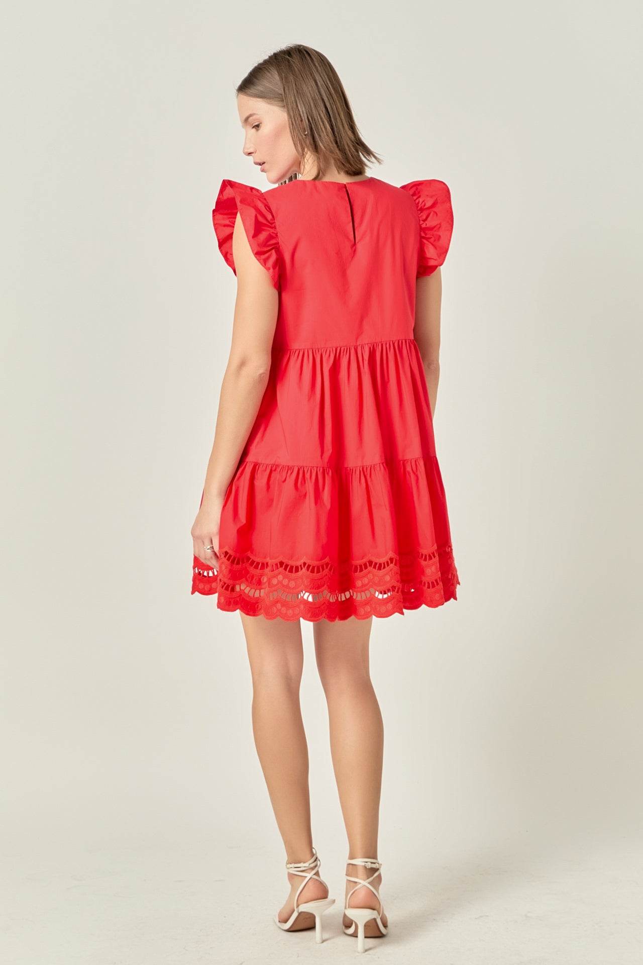ENGLISH FACTORY - Embroidery Detail Mini Dress - DRESSES available at Objectrare
