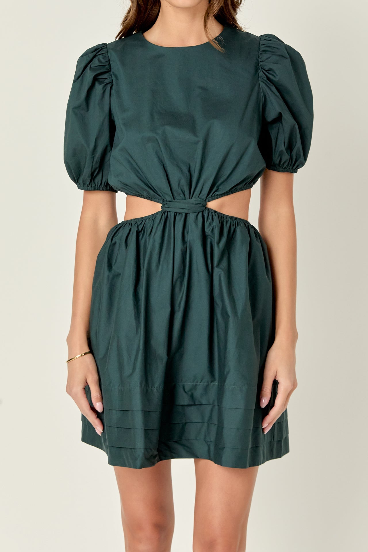 ENGLISH FACTORY - Pleats with Cut-out Detail Mini Dress - DRESSES available at Objectrare