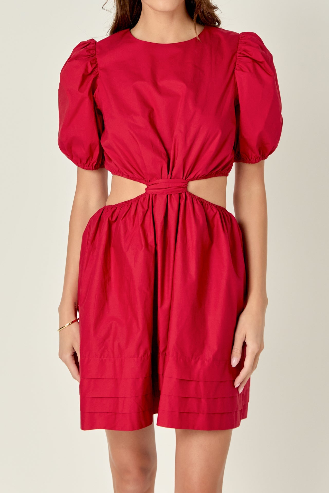 ENGLISH FACTORY - Pleats with Cut-out Detail Mini Dress - DRESSES available at Objectrare