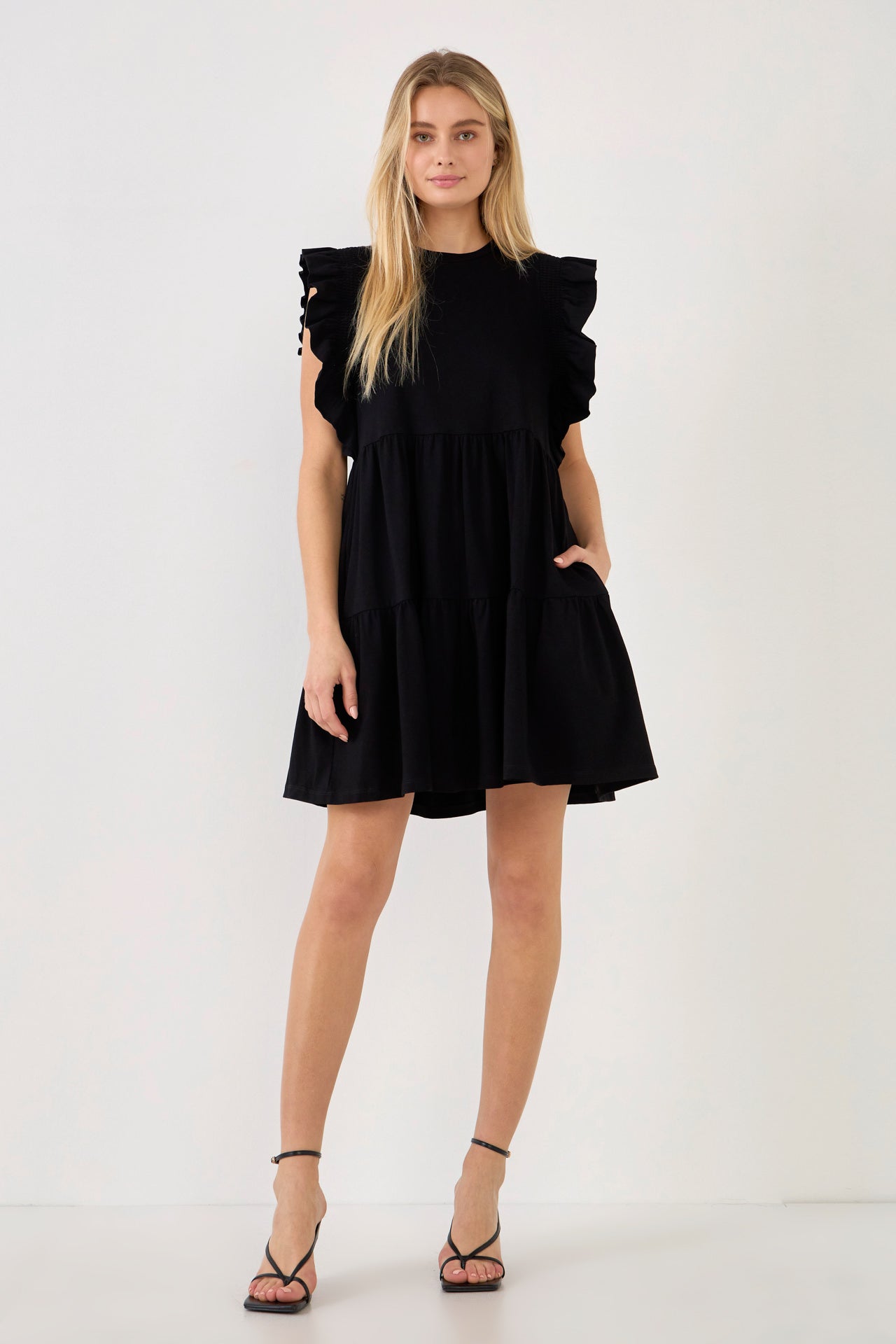 ENGLISH FACTORY - Knit Ruffled Mini Dress - DRESSES available at Objectrare