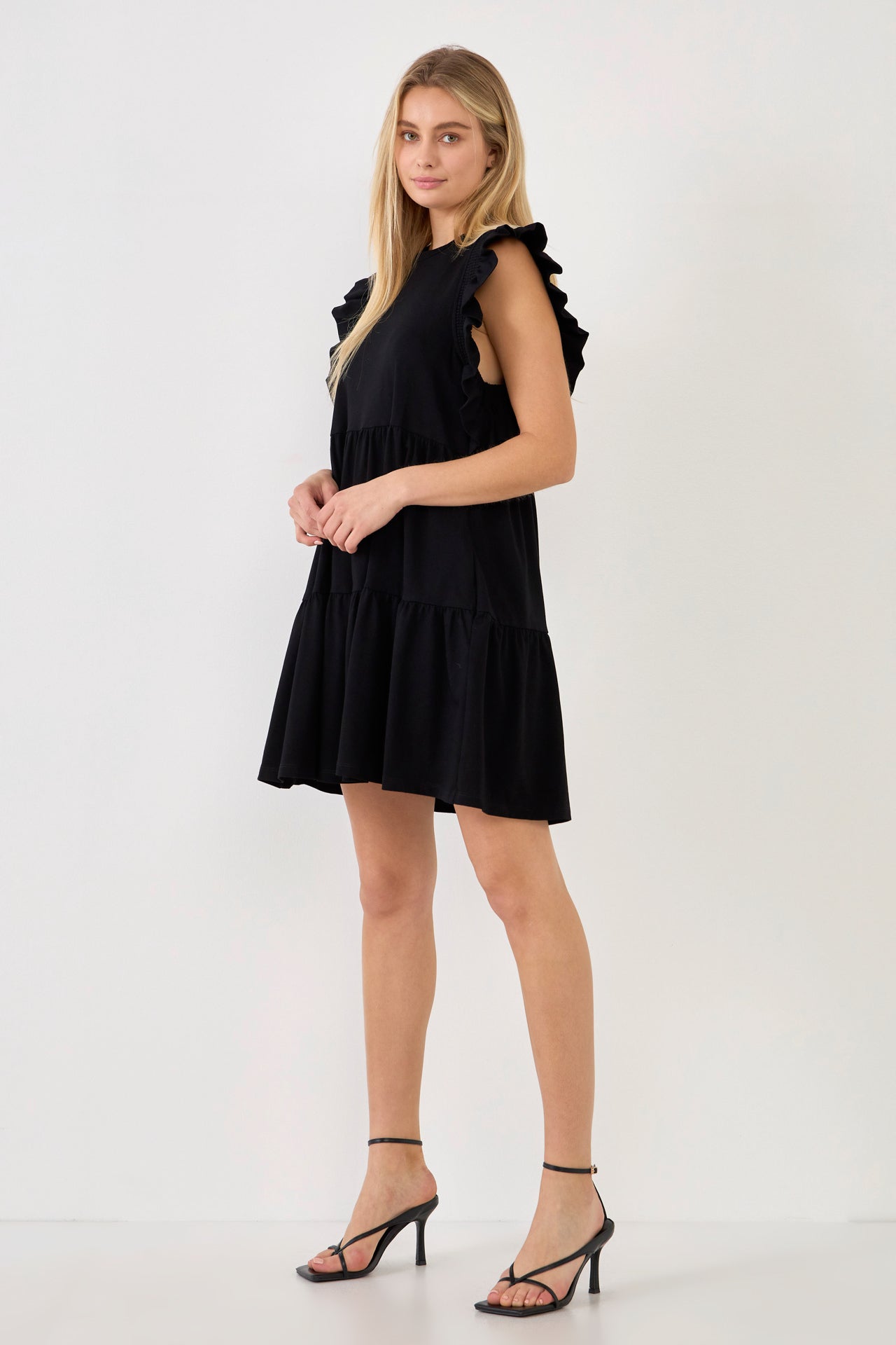 ENGLISH FACTORY - Knit Ruffled Mini Dress - DRESSES available at Objectrare