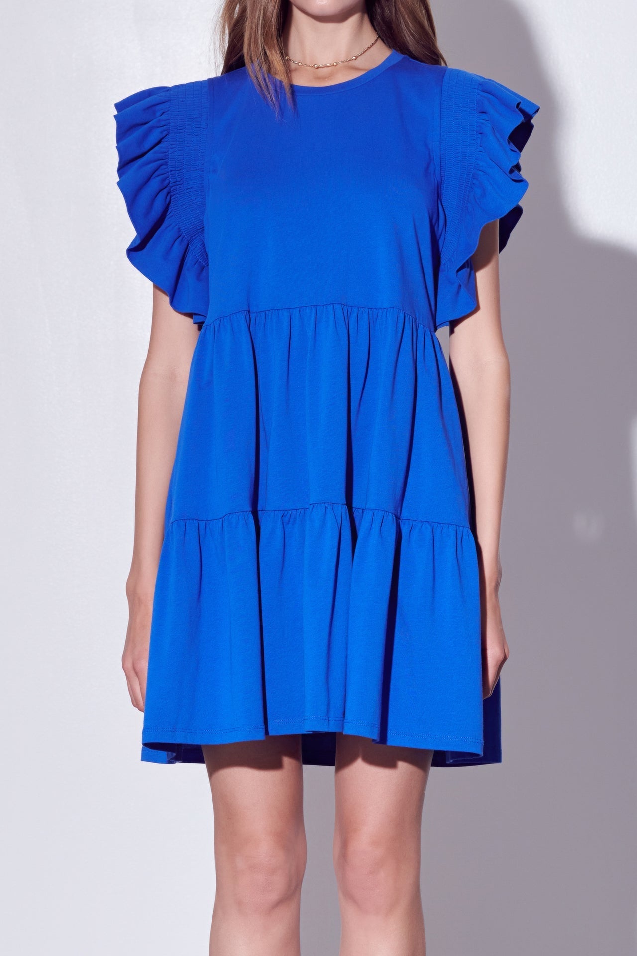 ENGLISH FACTORY - Knit Ruffled Mini Dress - DRESSES available at Objectrare