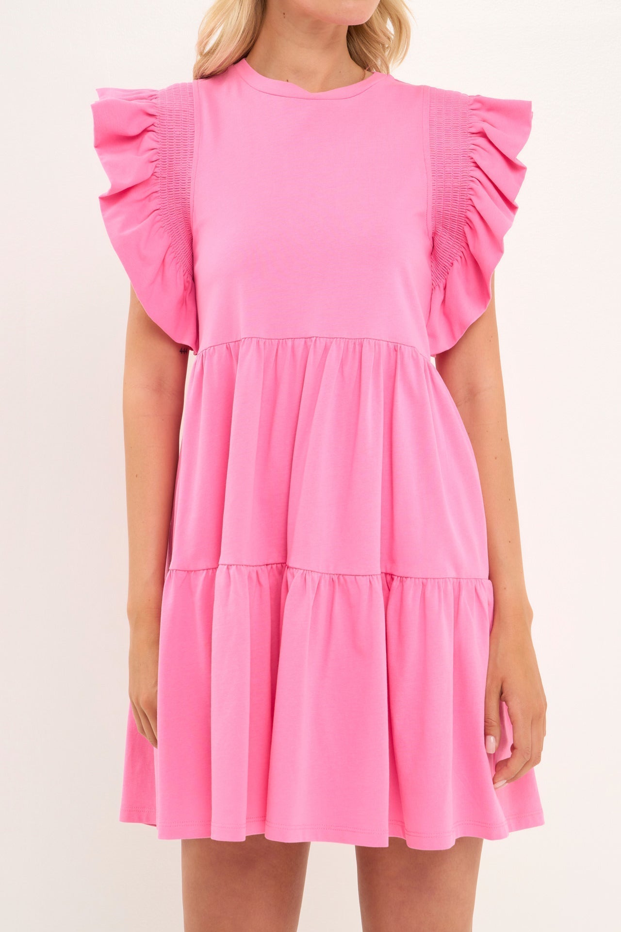 ENGLISH FACTORY - Knit Ruffled Mini Dress - DRESSES available at Objectrare