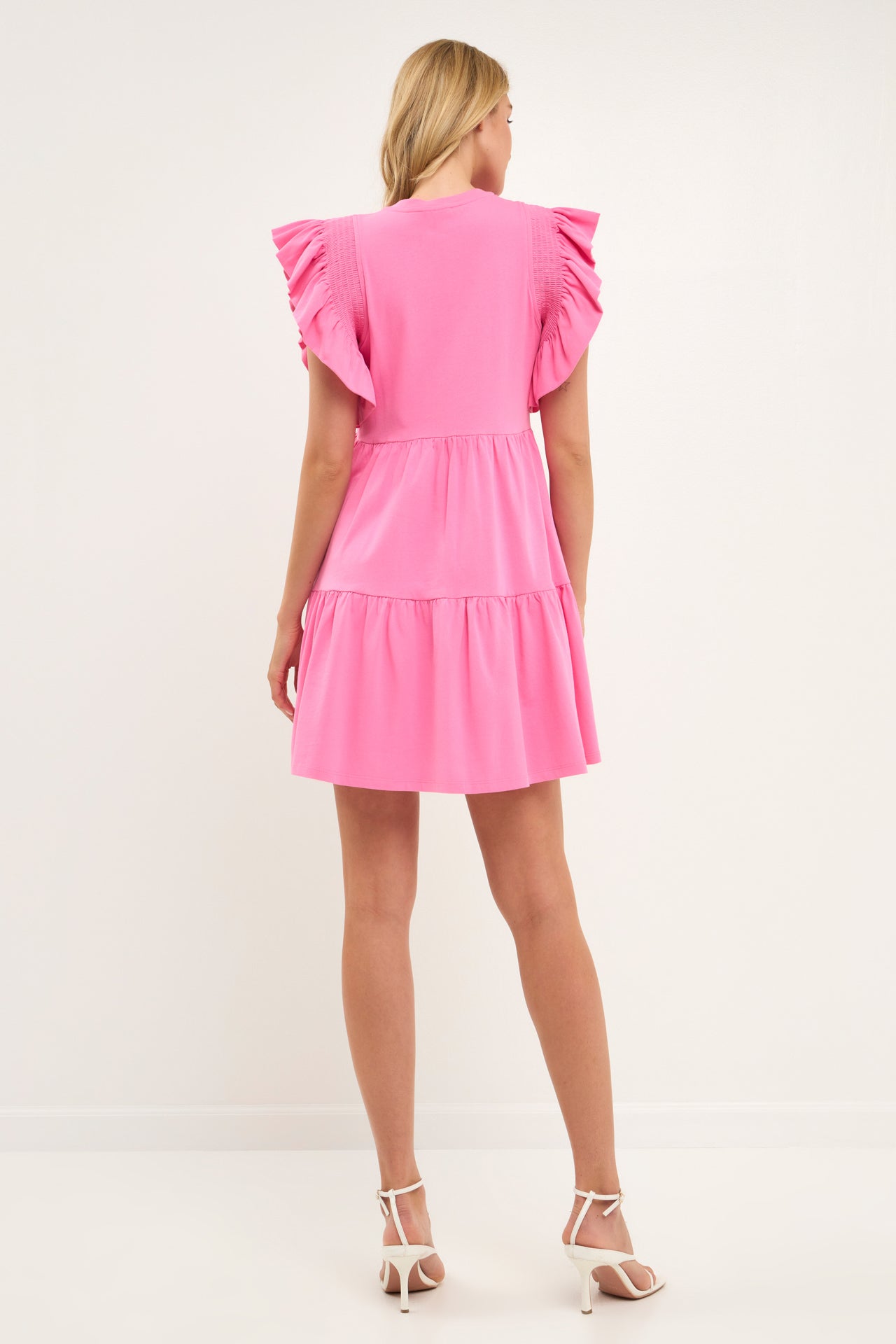 ENGLISH FACTORY - Knit Ruffled Mini Dress - DRESSES available at Objectrare