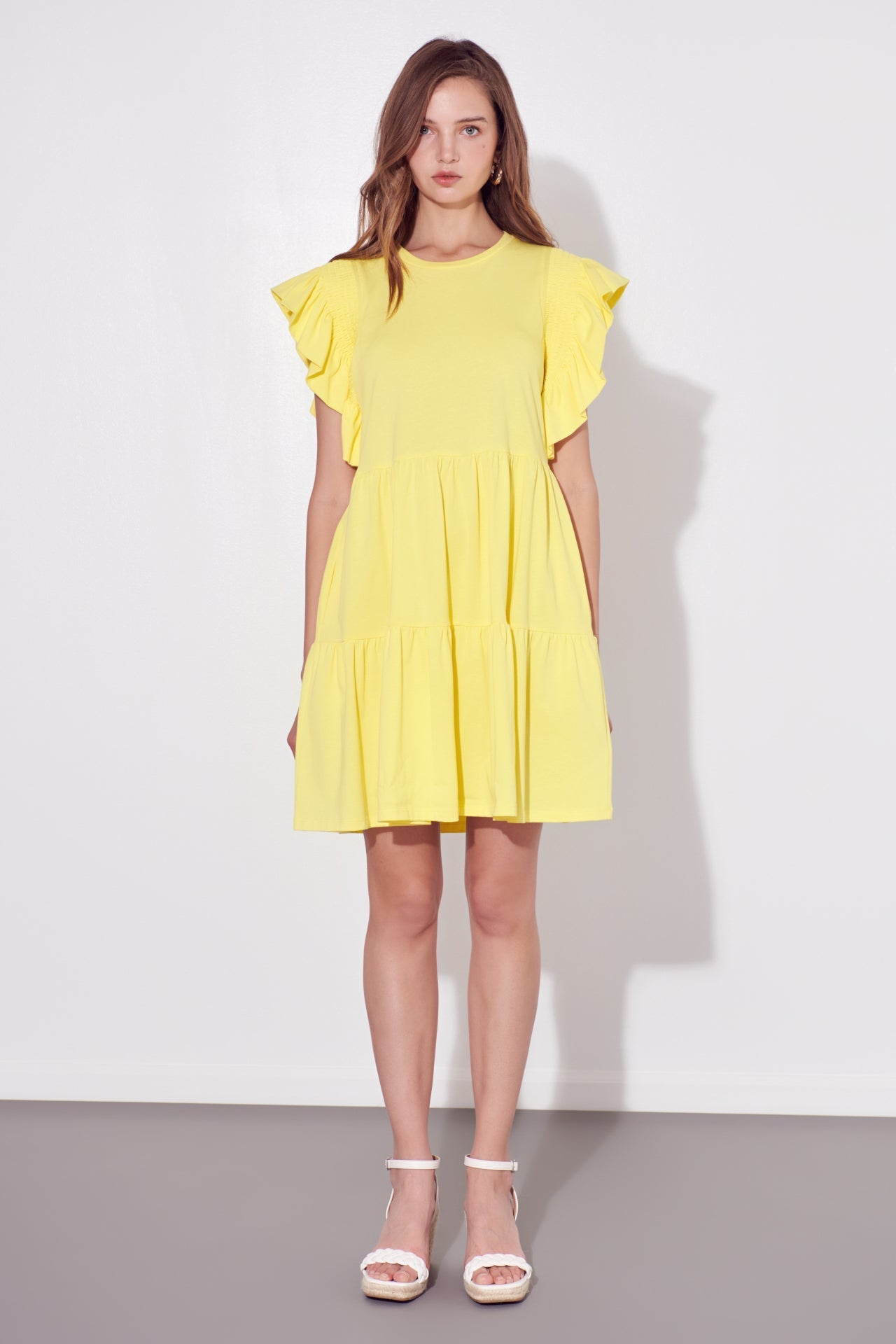 ENGLISH FACTORY - Knit Ruffled Mini Dress - DRESSES available at Objectrare