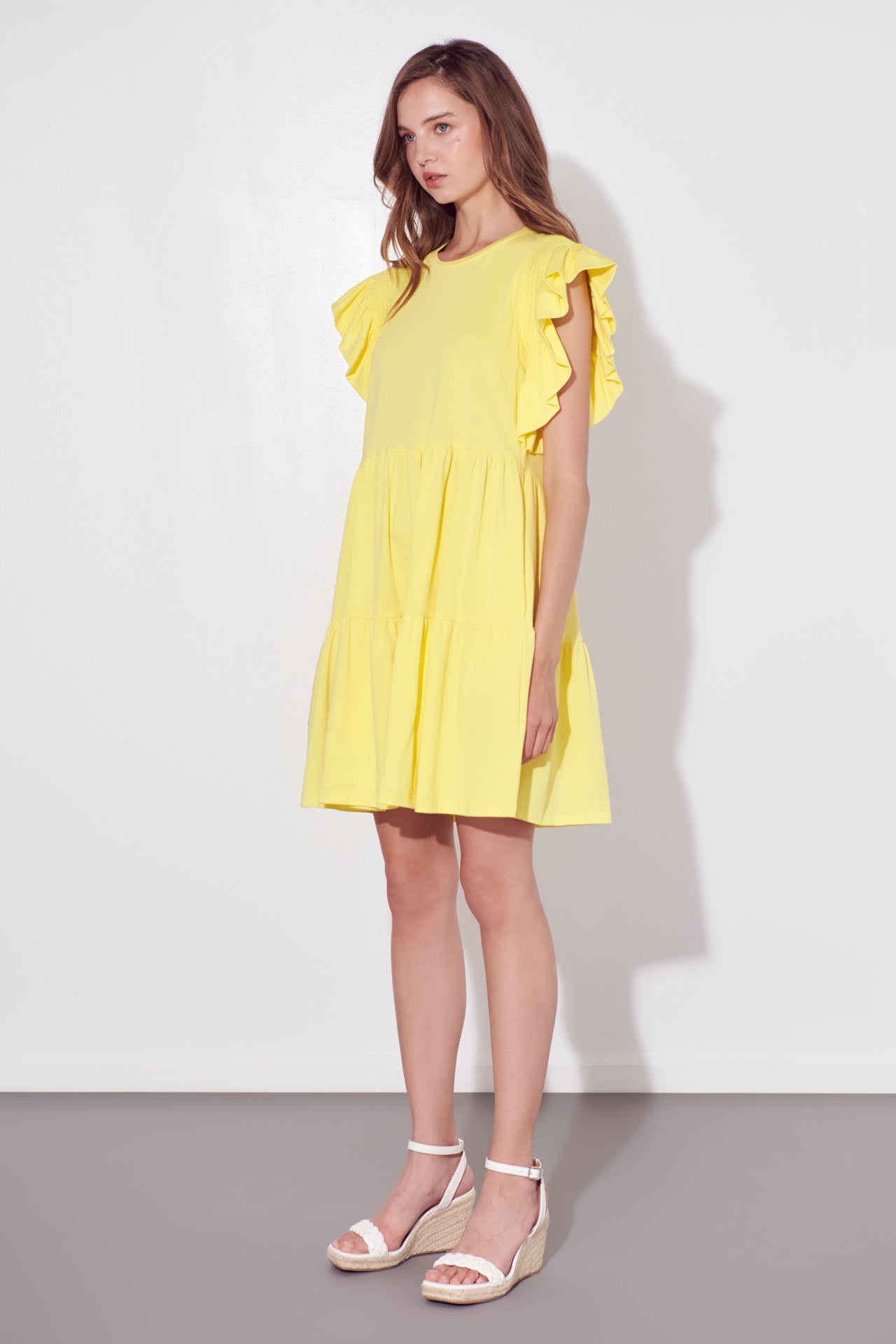 ENGLISH FACTORY - Knit Ruffled Mini Dress - DRESSES available at Objectrare