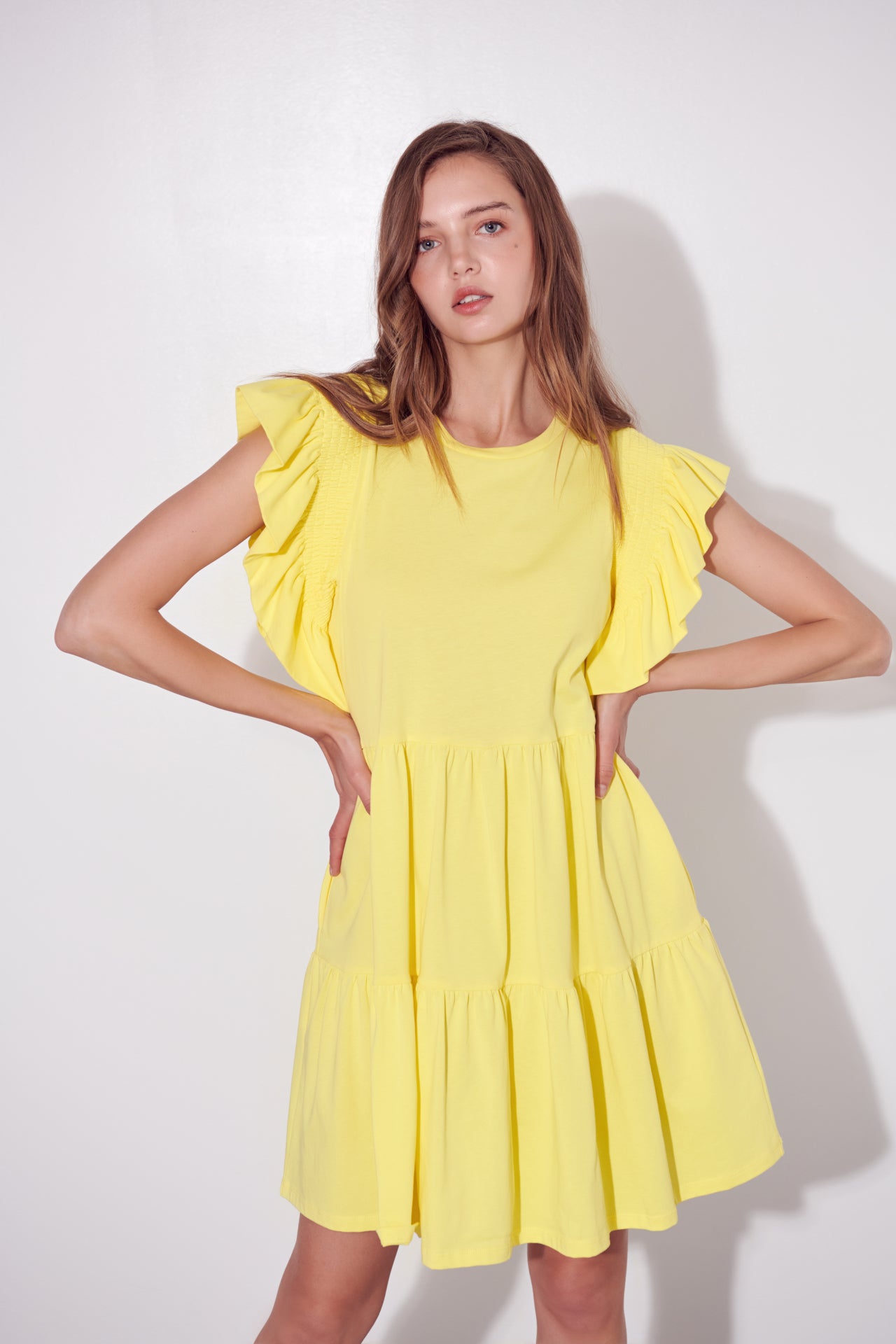 ENGLISH FACTORY - Knit Ruffled Mini Dress - DRESSES available at Objectrare