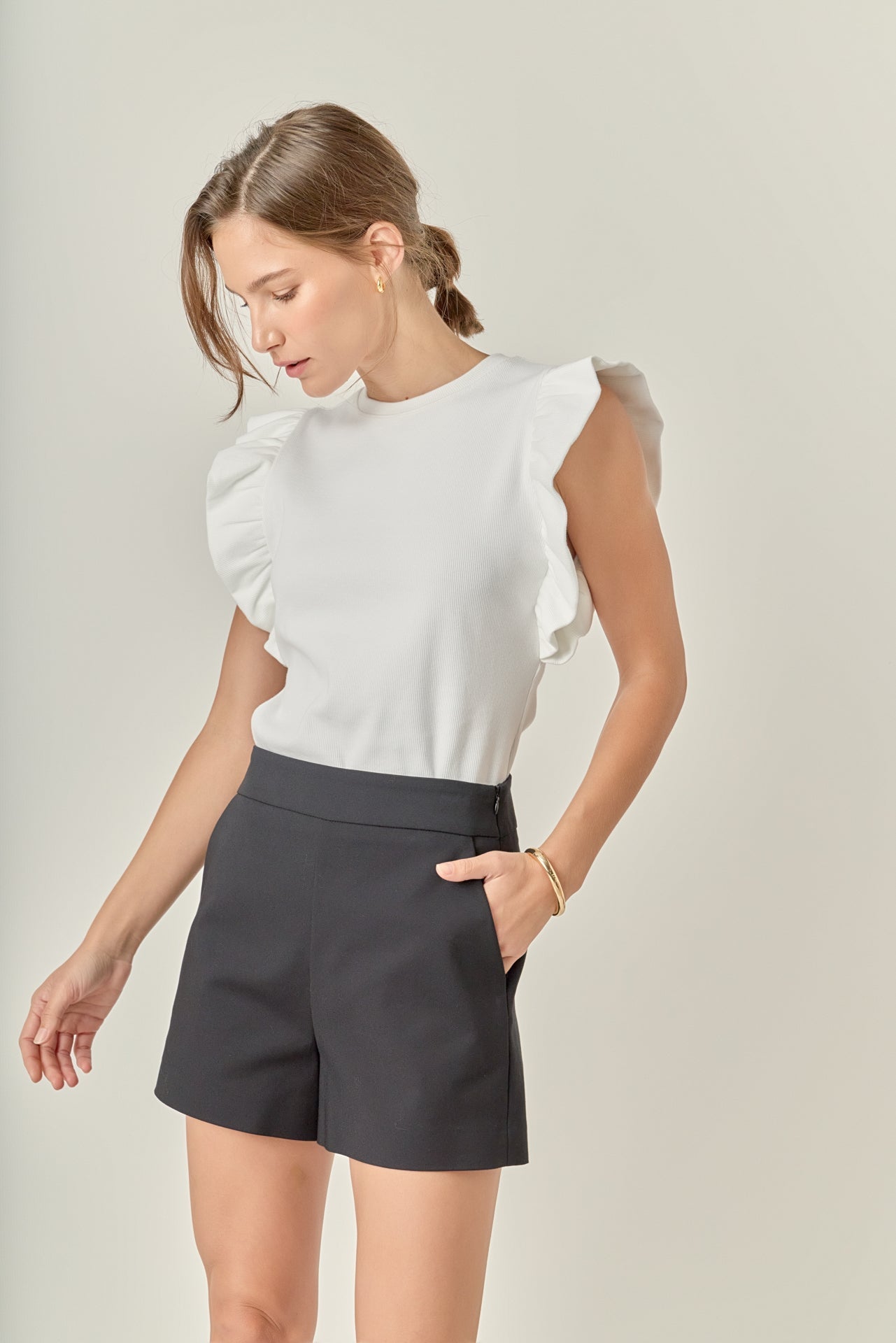 ENGLISH FACTORY - Knit Ruffled Top - TOPS available at Objectrare