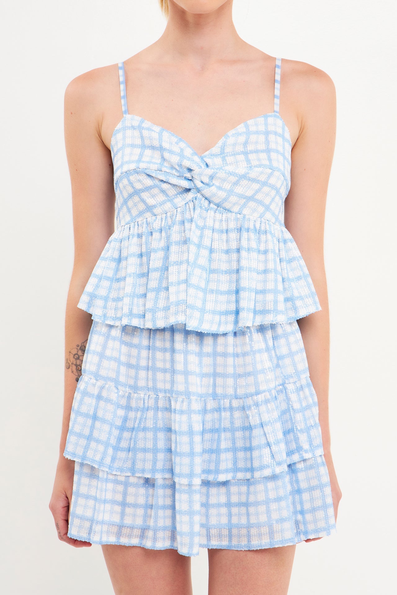 ENGLISH FACTORY - Sequins Twist Detail Top - TOPS available at Objectrare