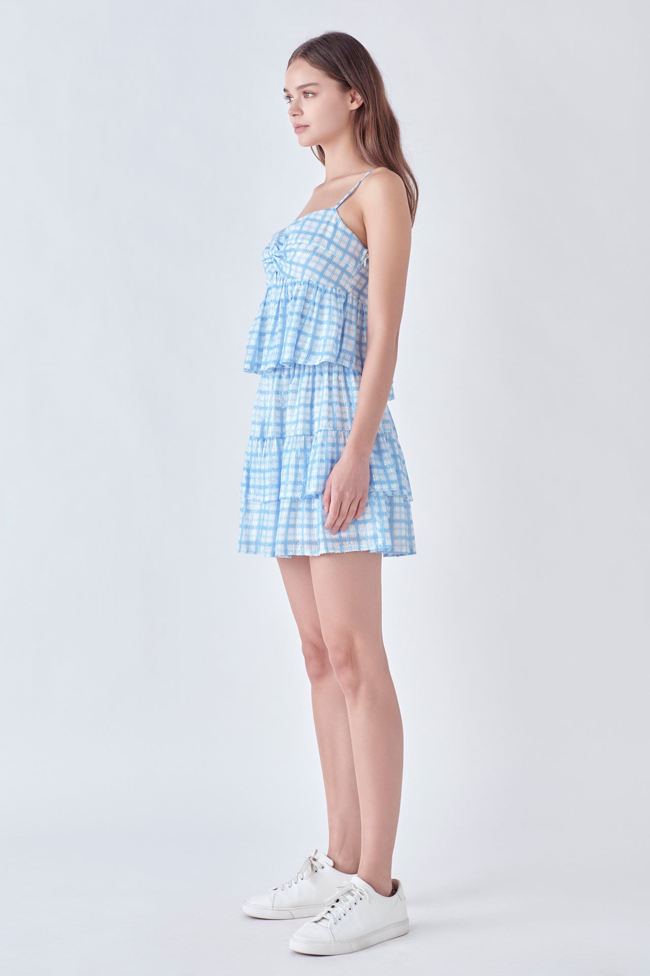 ENGLISH FACTORY - Sequins Check Mini Skirt - SKIRTS available at Objectrare