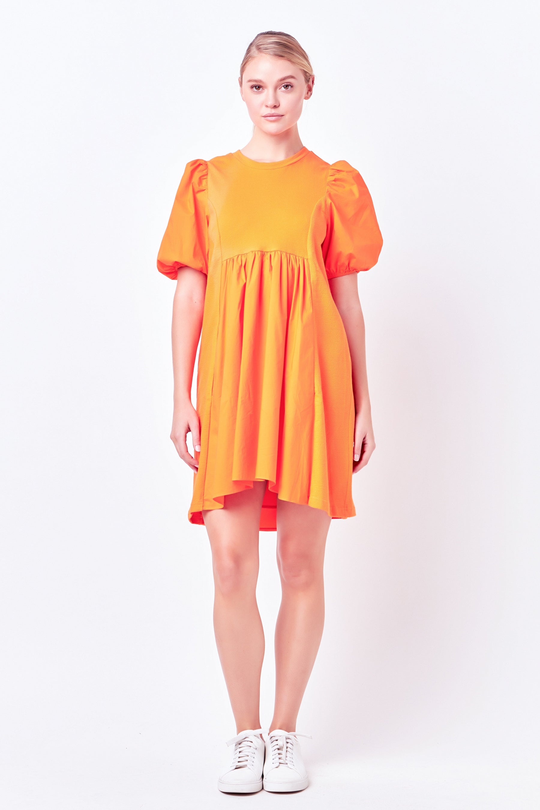 ENGLISH FACTORY - Mixed Media Babydoll Mini Dress - DRESSES available at Objectrare