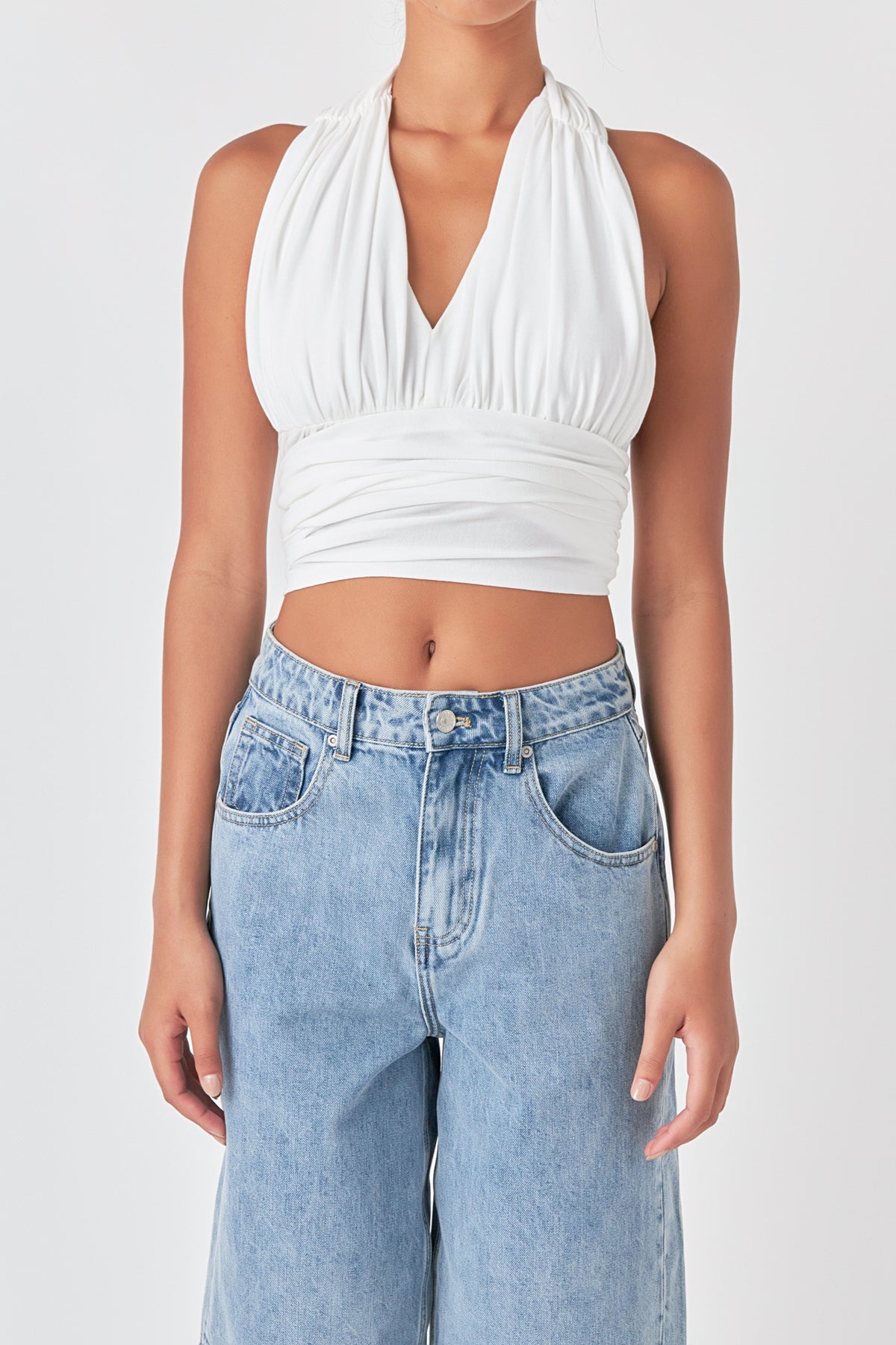 GREY LAB - Convertible Knit Strap Top - TOPS available at Objectrare