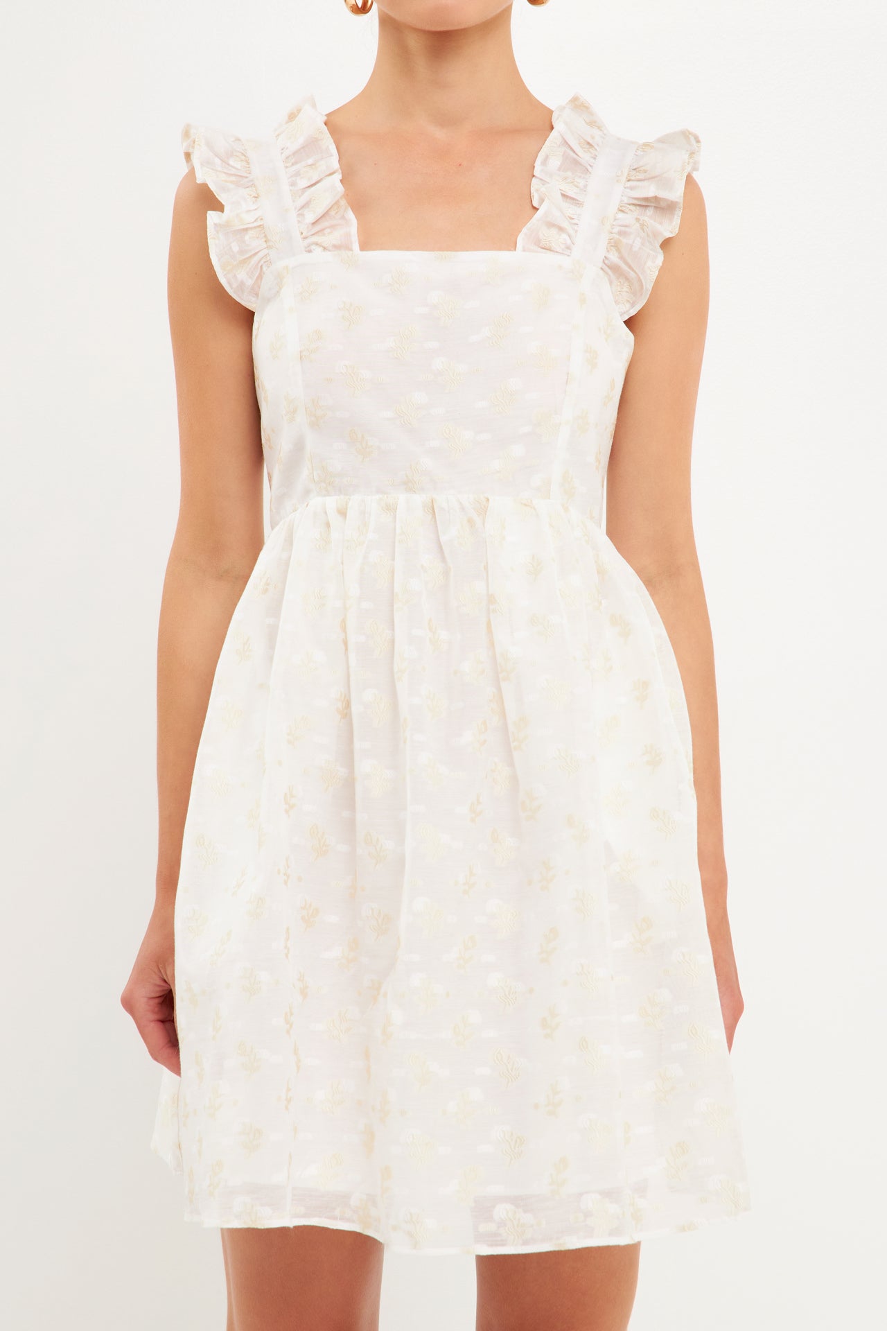 ENGLISH FACTORY - Floral Embroidery Organza Mini Dress - DRESSES available at Objectrare