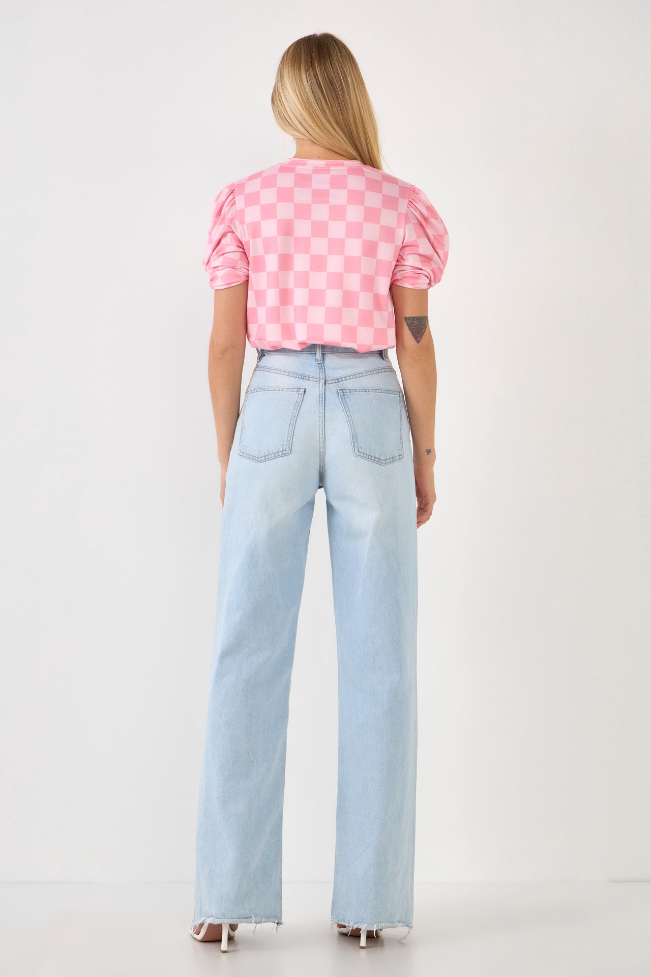 ENGLISH FACTORY - Chess Print Knit Top - TOPS available at Objectrare