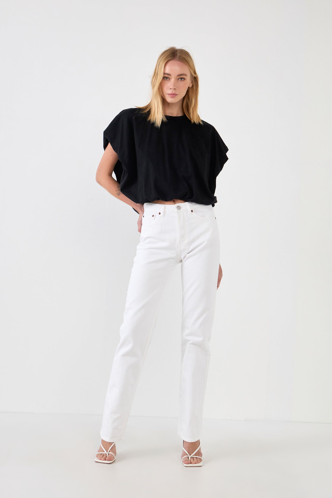 GREY LAB - Balloon Detail Knit Top - TOPS available at Objectrare