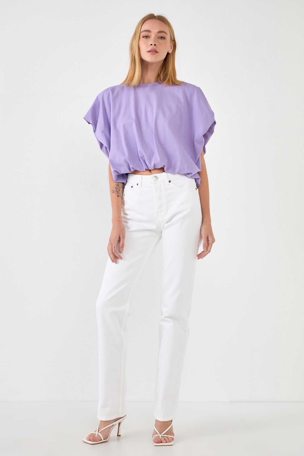 GREY LAB - Balloon Detail Knit Top - TOPS available at Objectrare