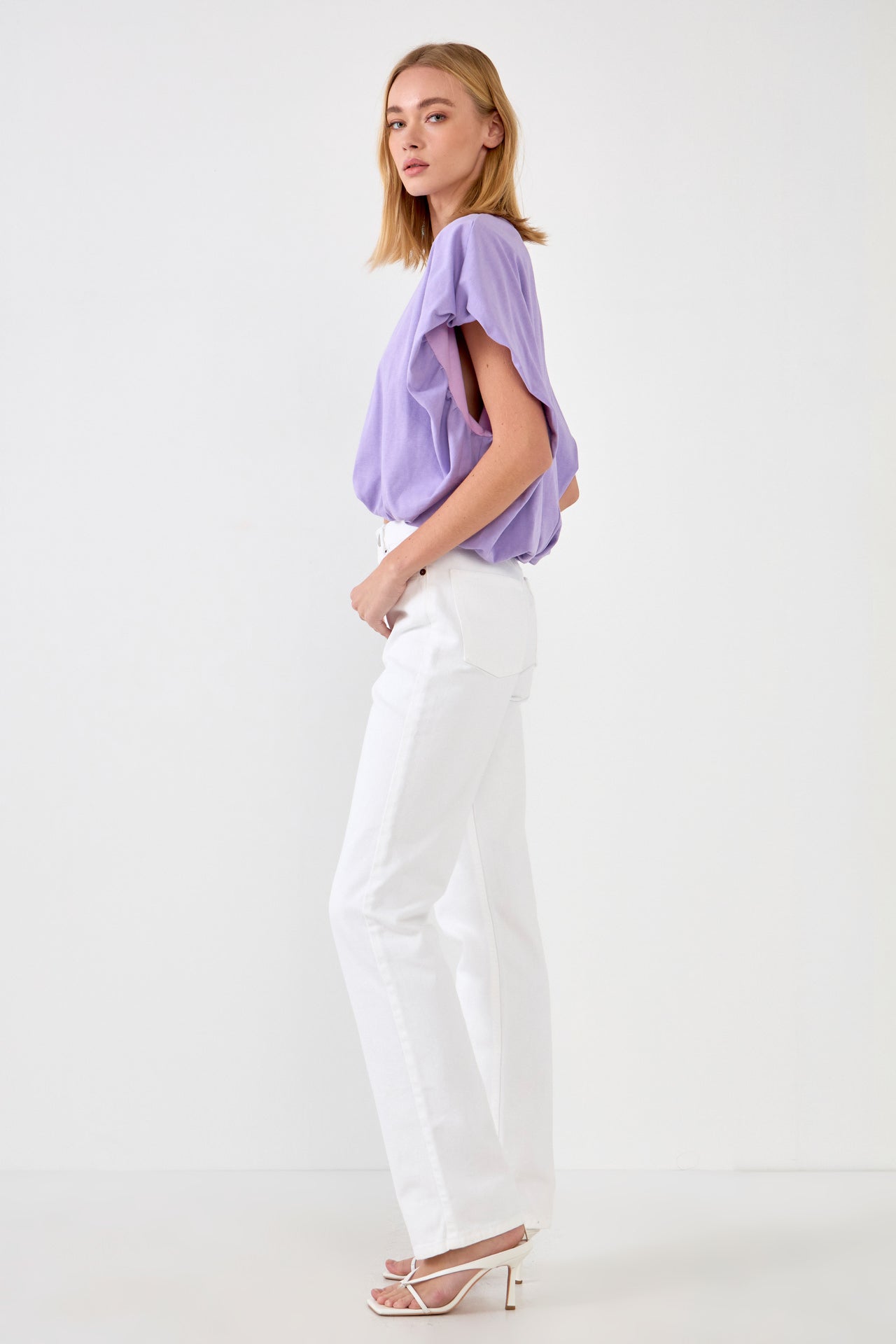 GREY LAB - Balloon Detail Knit Top - TOPS available at Objectrare