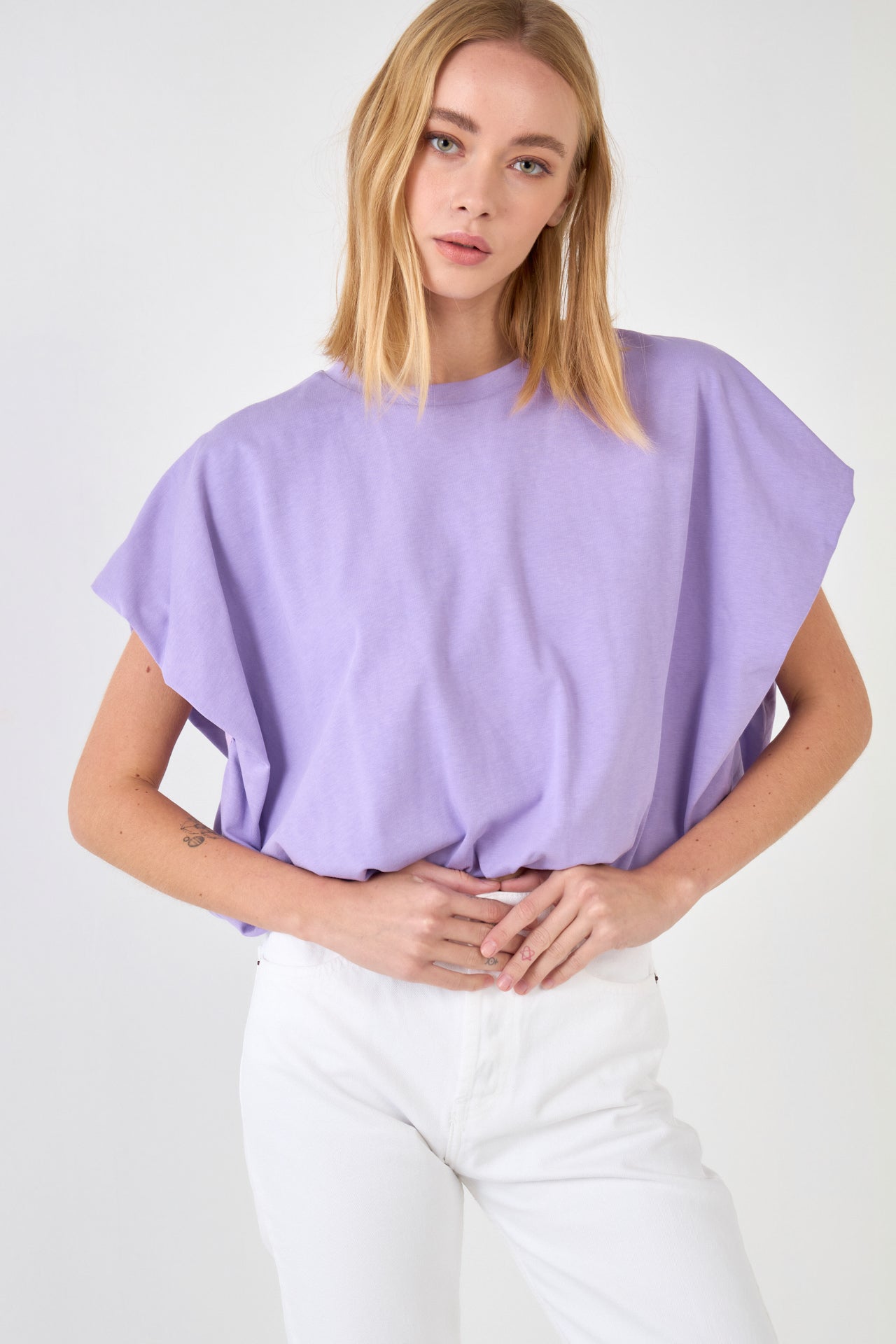 GREY LAB - Balloon Detail Knit Top - TOPS available at Objectrare