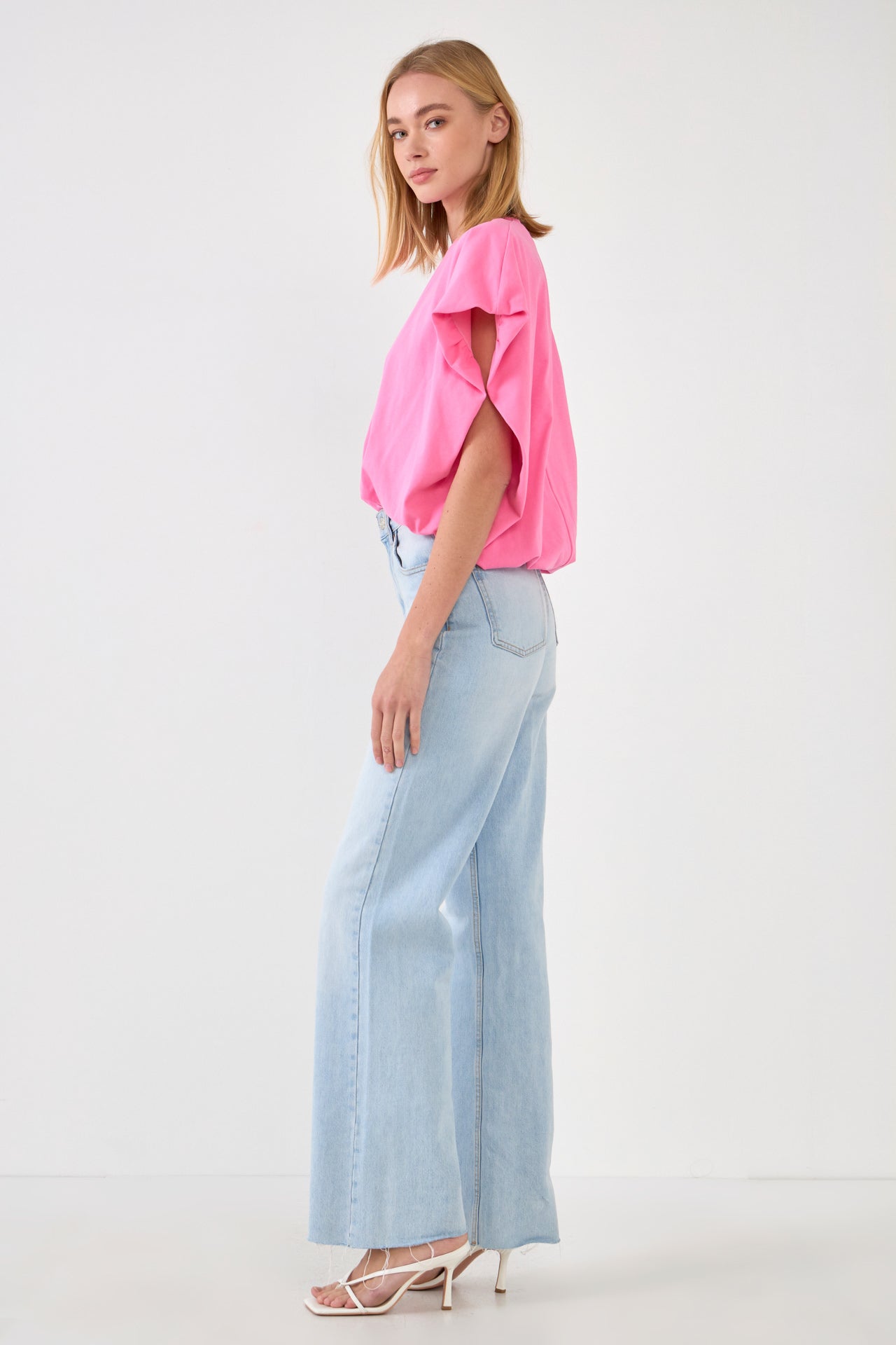 GREY LAB - Balloon Detail Knit Top - TOPS available at Objectrare