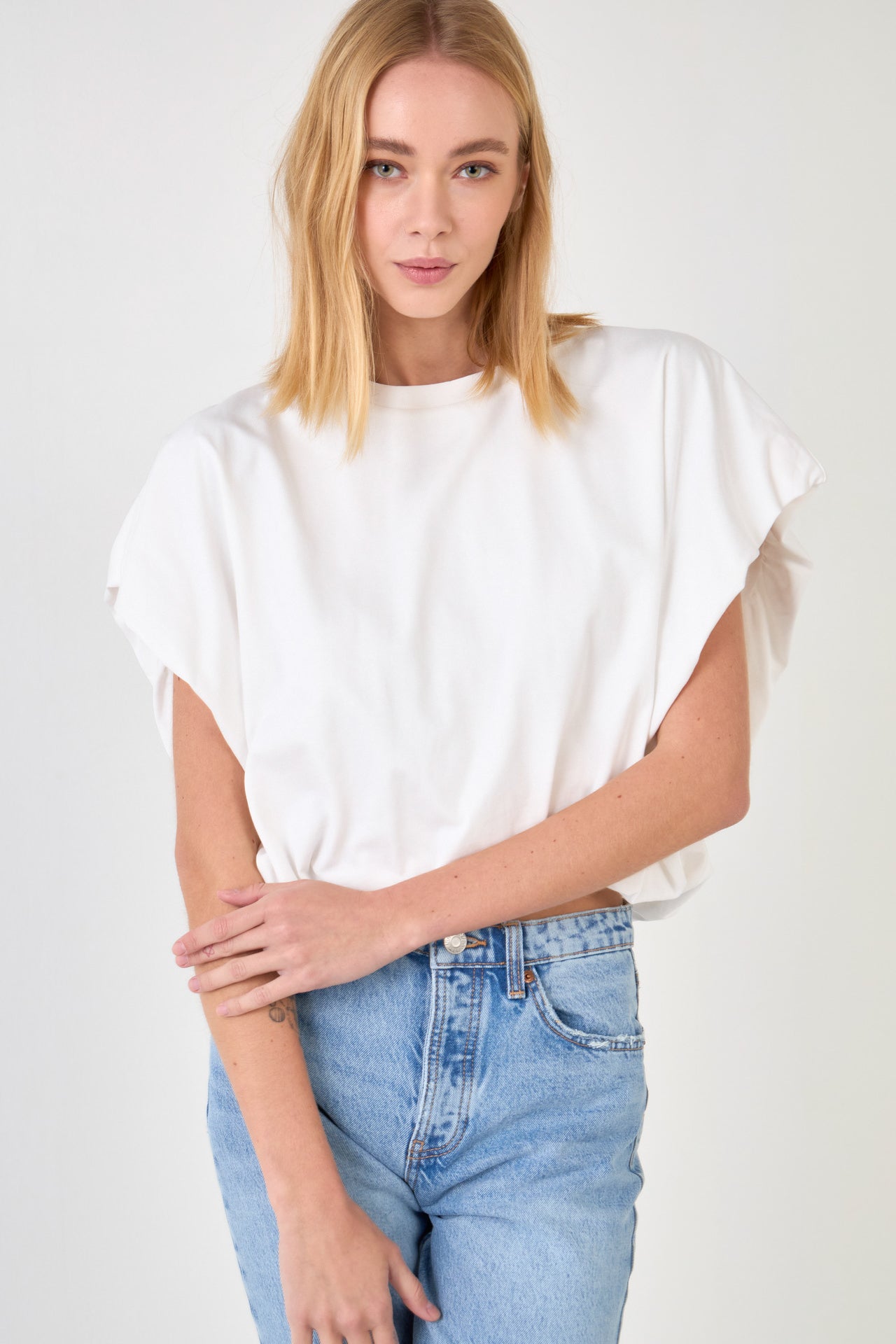 GREY LAB - Balloon Detail Knit Top - TOPS available at Objectrare