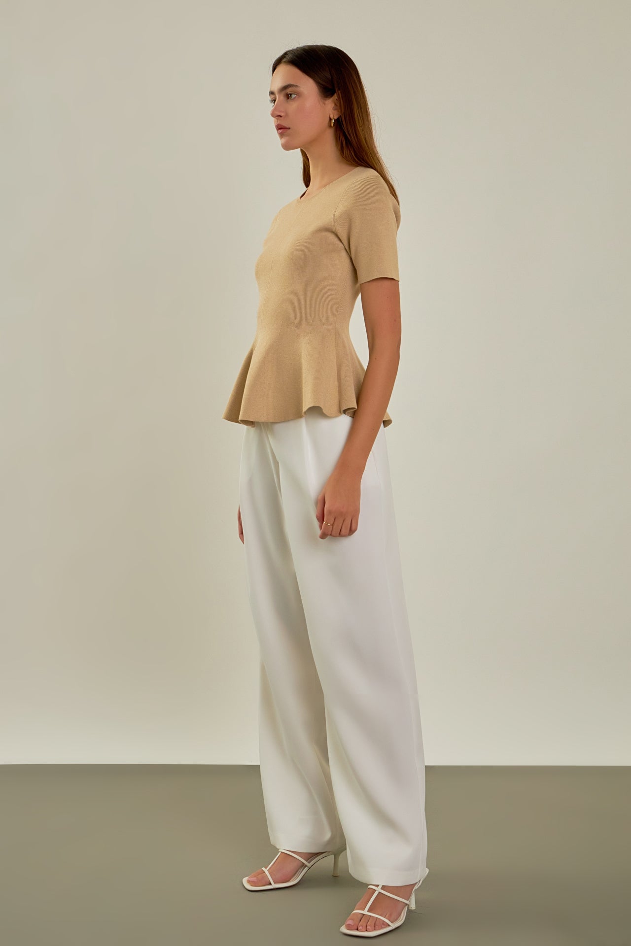ENDLESS ROSE - Flare Detail Knit Top - TOPS available at Objectrare