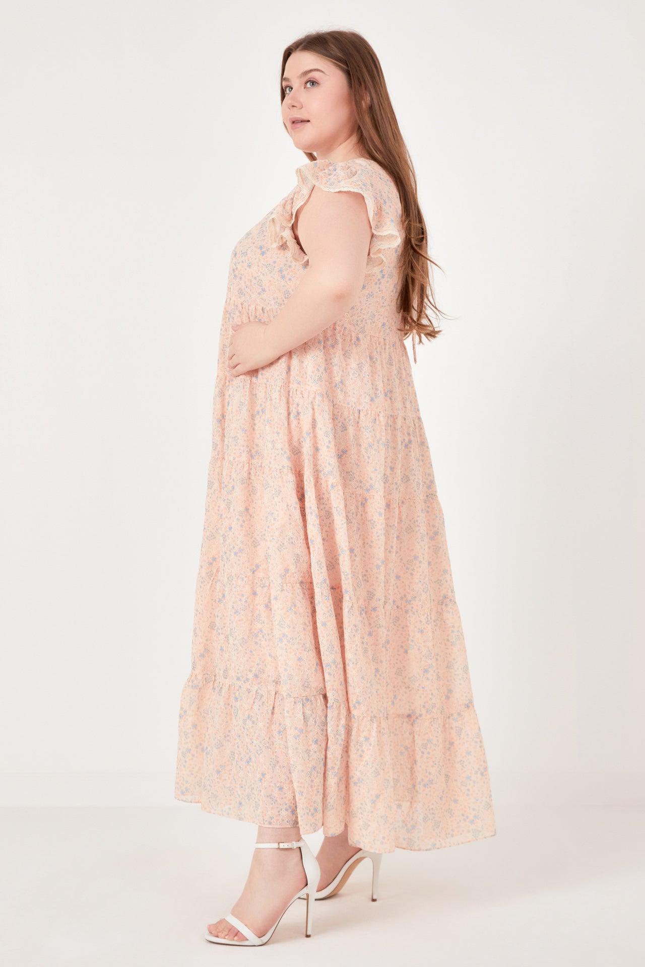 ENGLISH FACTORY - Eyelet Floral Tiered Maxi Dress - DRESSES available at Objectrare