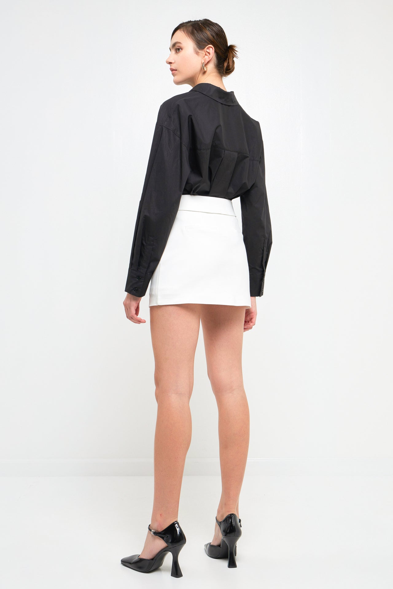 ENDLESS ROSE - Fold Waist Mini Skort - SKORTS available at Objectrare