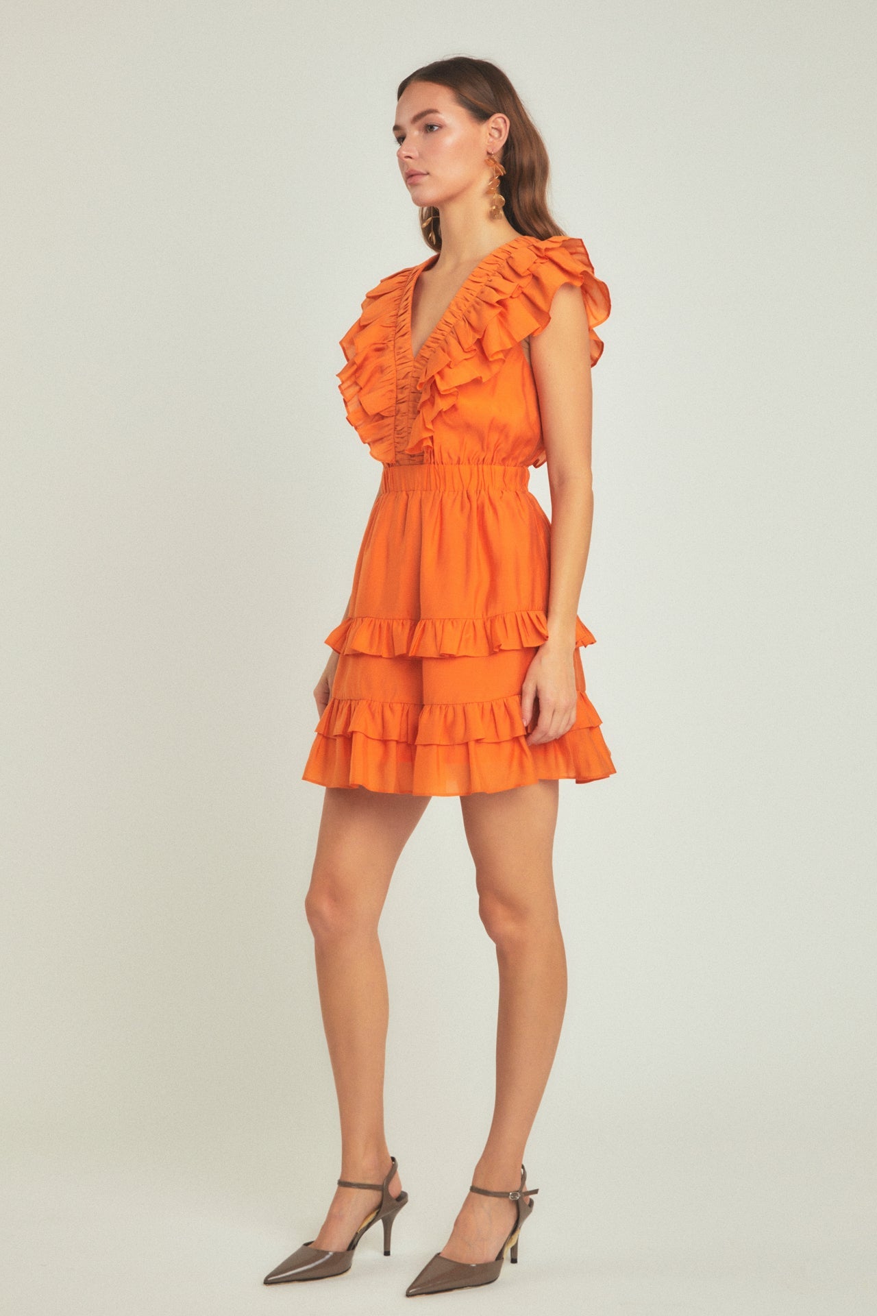 ENDLESS ROSE - Ruffle Detail Mini Dress - DRESSES available at Objectrare