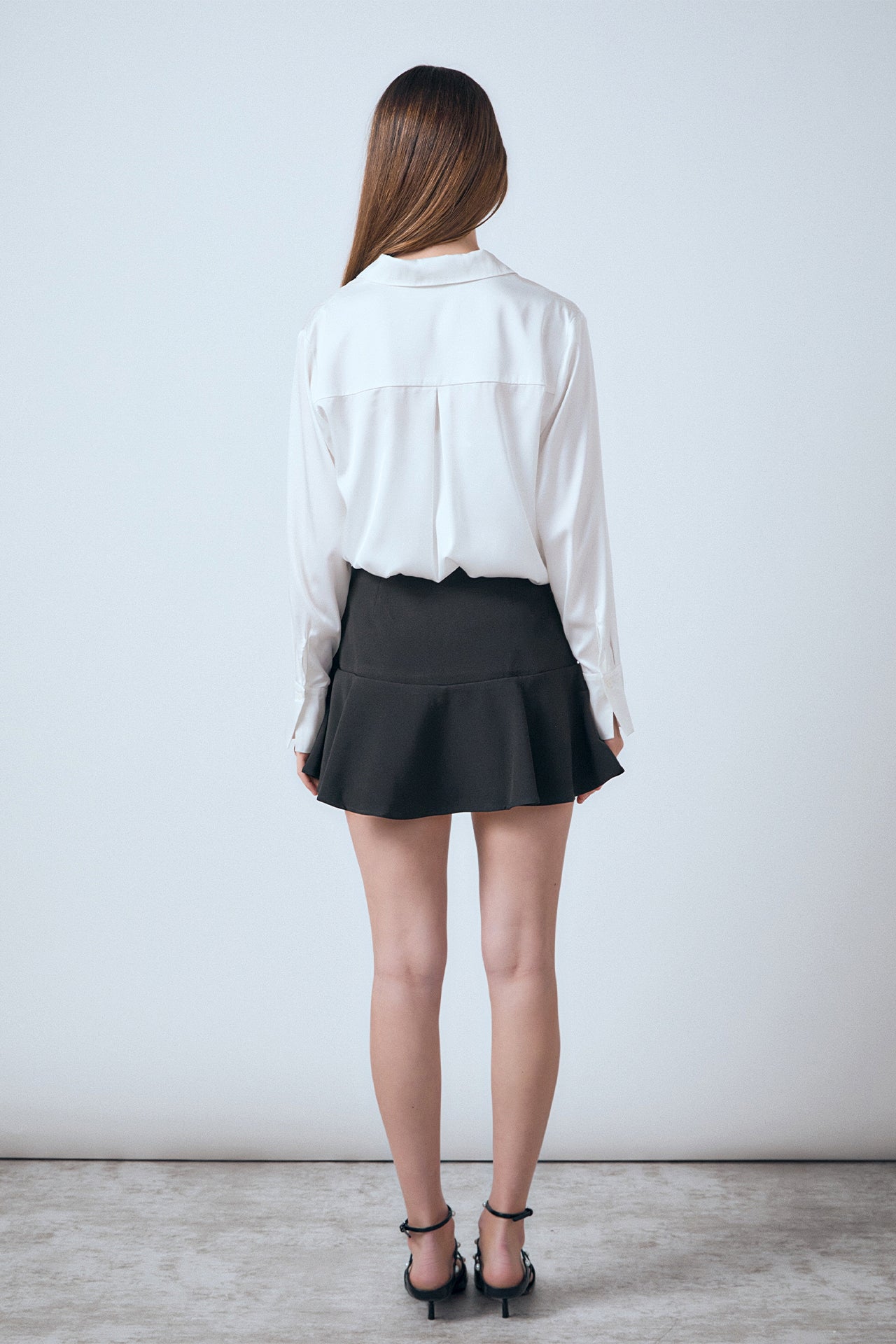 ENDLESS ROSE - Flounce Mini Skort with Waist Tie - SKORTS available at Objectrare