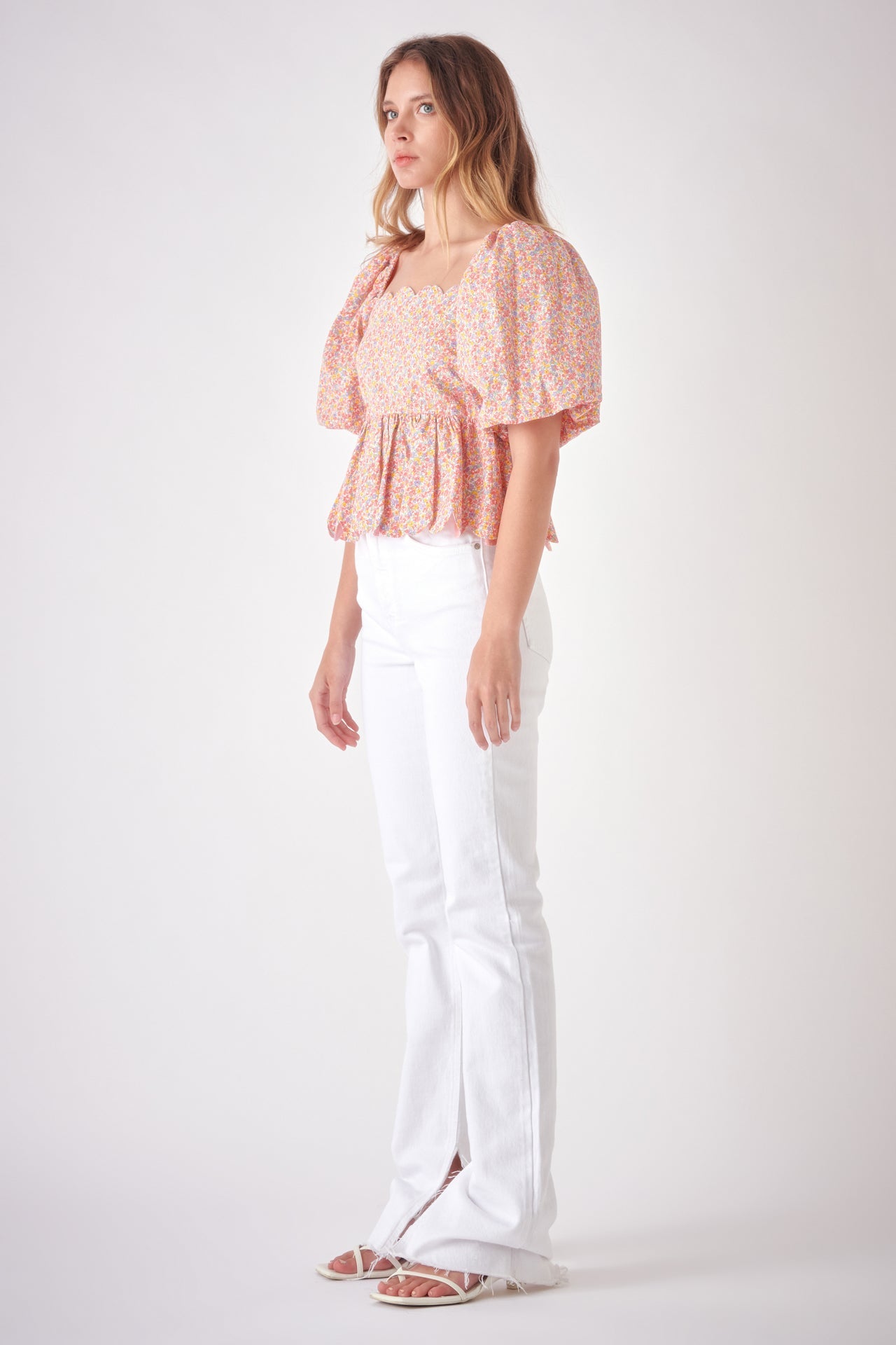FREE THE ROSES - Scalloped Detail Top - TOPS available at Objectrare