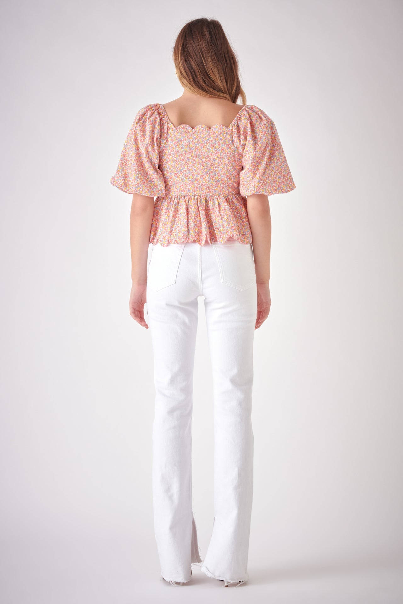 FREE THE ROSES - Scalloped Detail Top - TOPS available at Objectrare