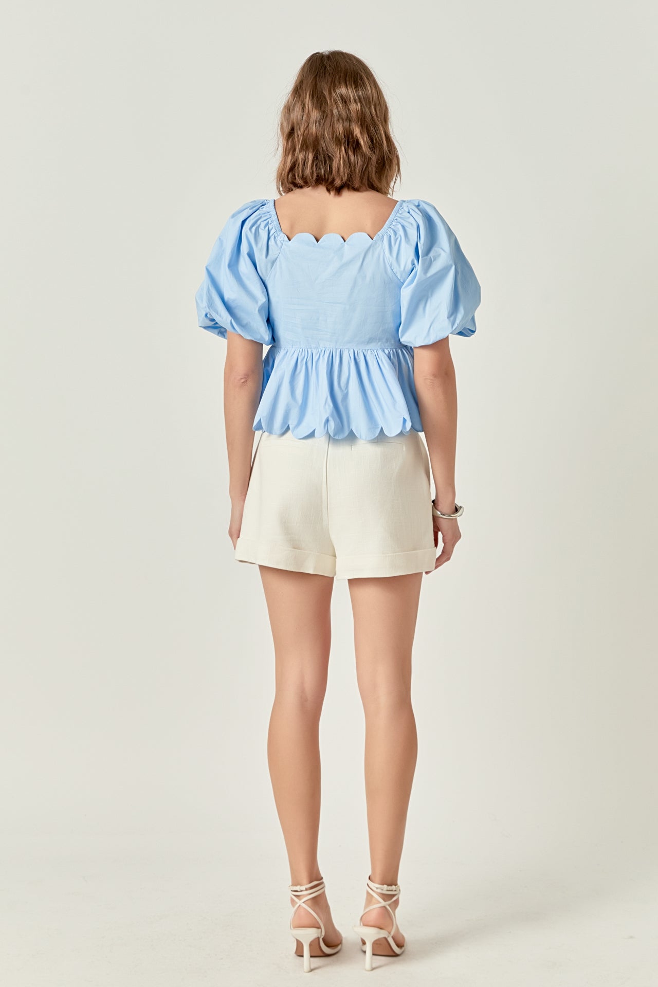 ENGLISH FACTORY - Scalloped Detail Top - TOPS available at Objectrare