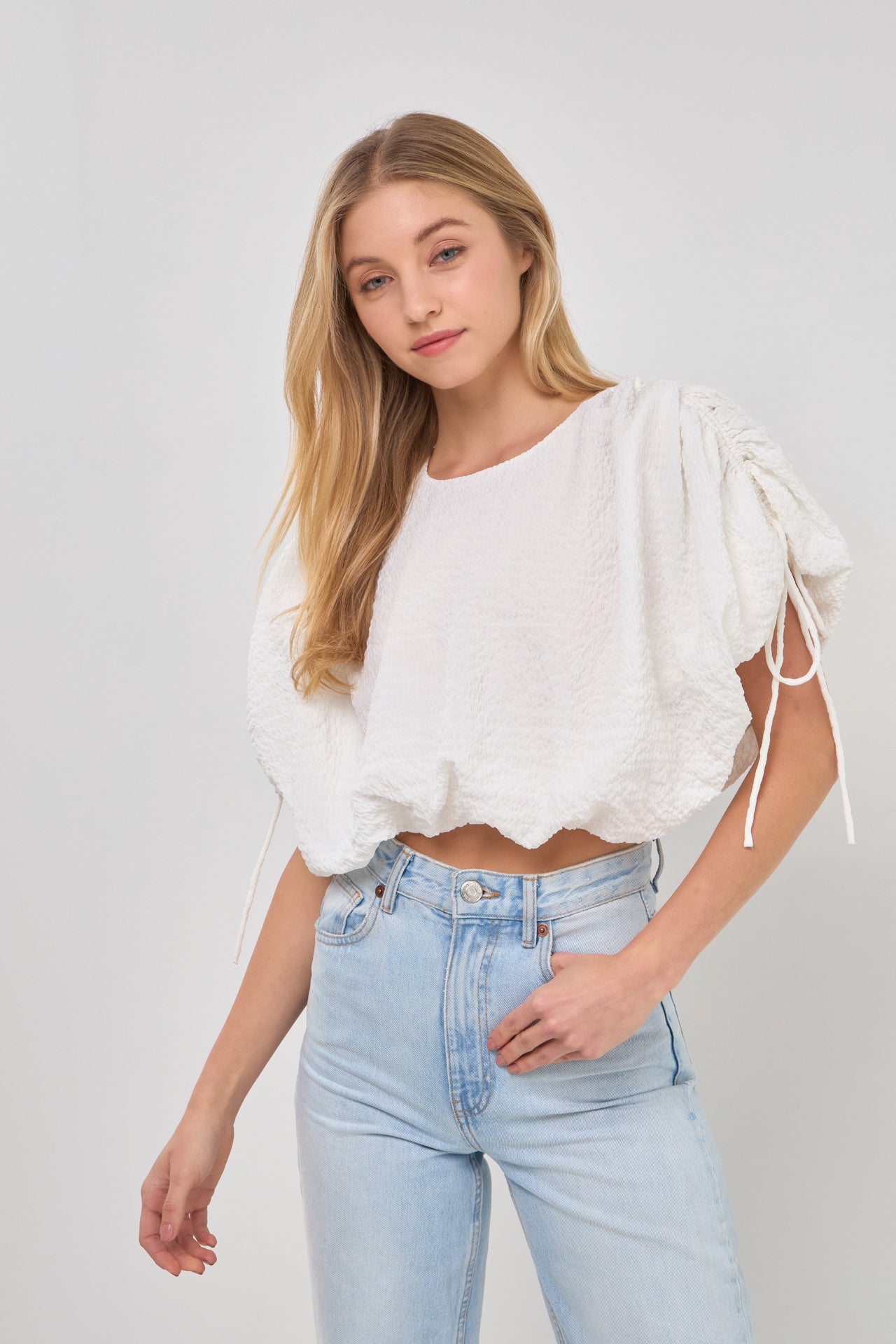 ENDLESS ROSE - Voluminous Cropped Top - TOPS available at Objectrare