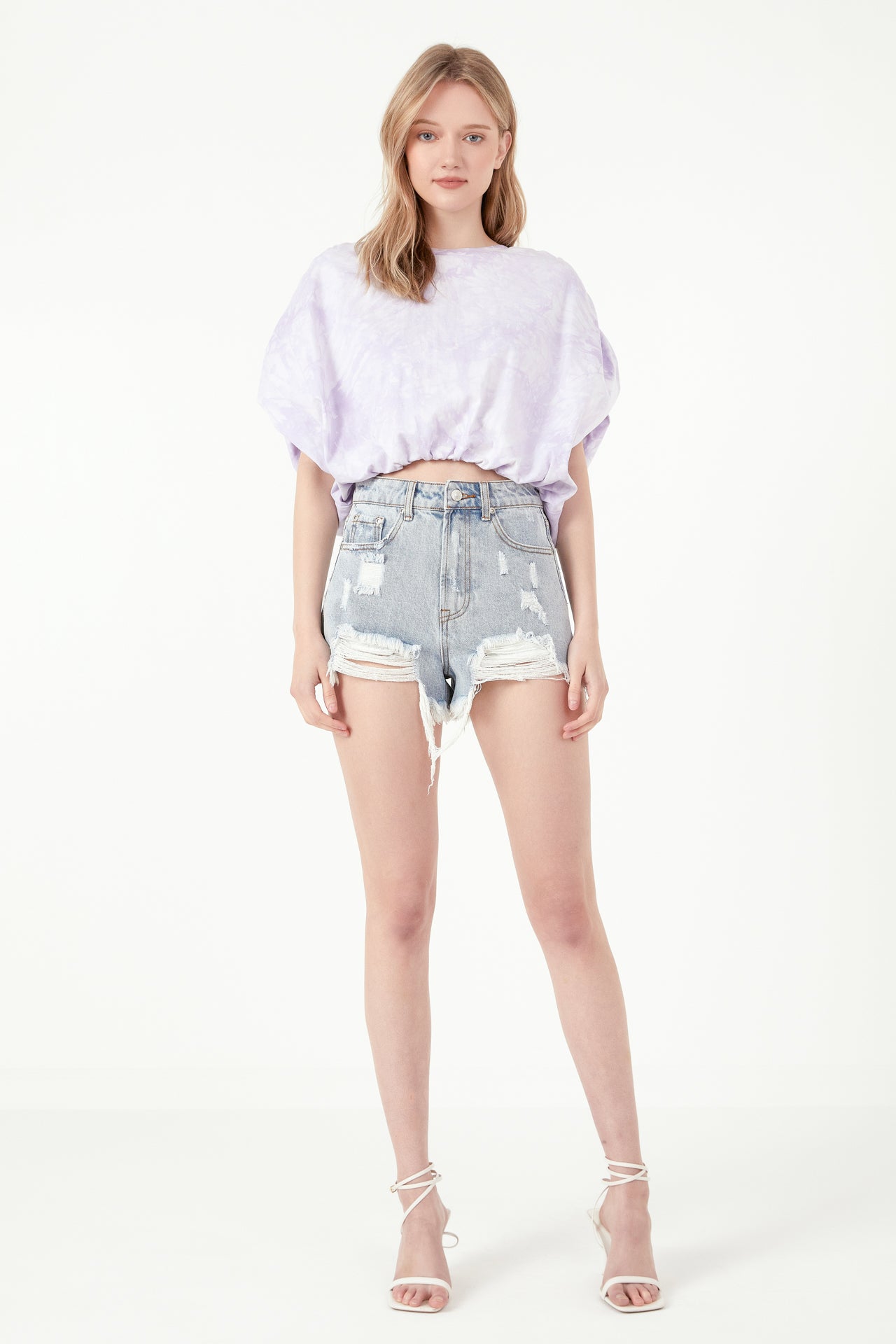FREE THE ROSES - Tie Dye Knit Balloon Top - TOPS available at Objectrare