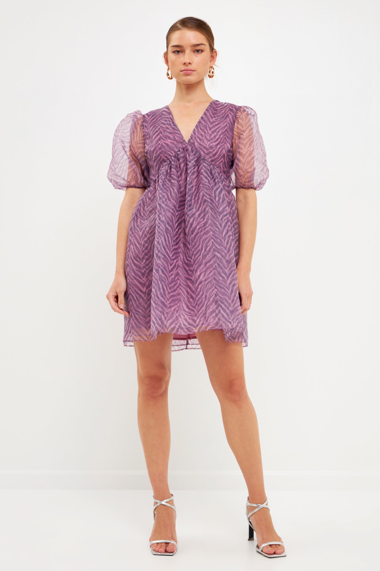 ENDLESS ROSE - Organza Zebra Babydoll Dress - DRESSES available at Objectrare