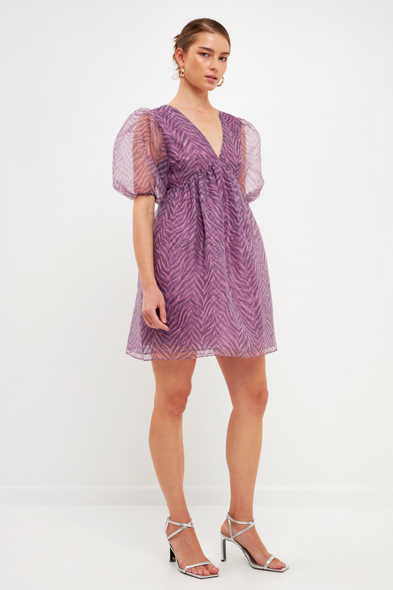 ENDLESS ROSE - Organza Zebra Babydoll Dress - DRESSES available at Objectrare