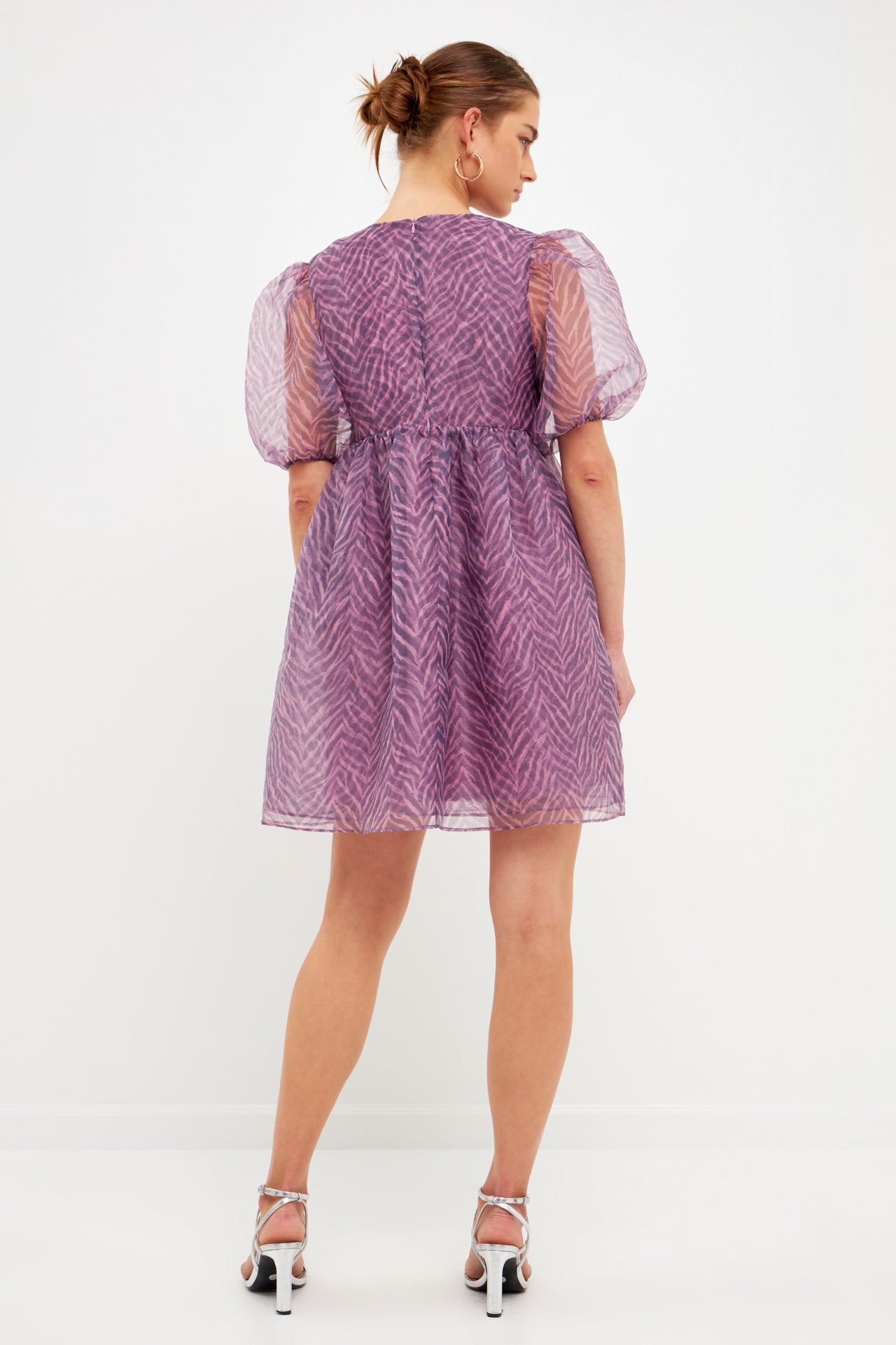 ENDLESS ROSE - Organza Zebra Babydoll Dress - DRESSES available at Objectrare