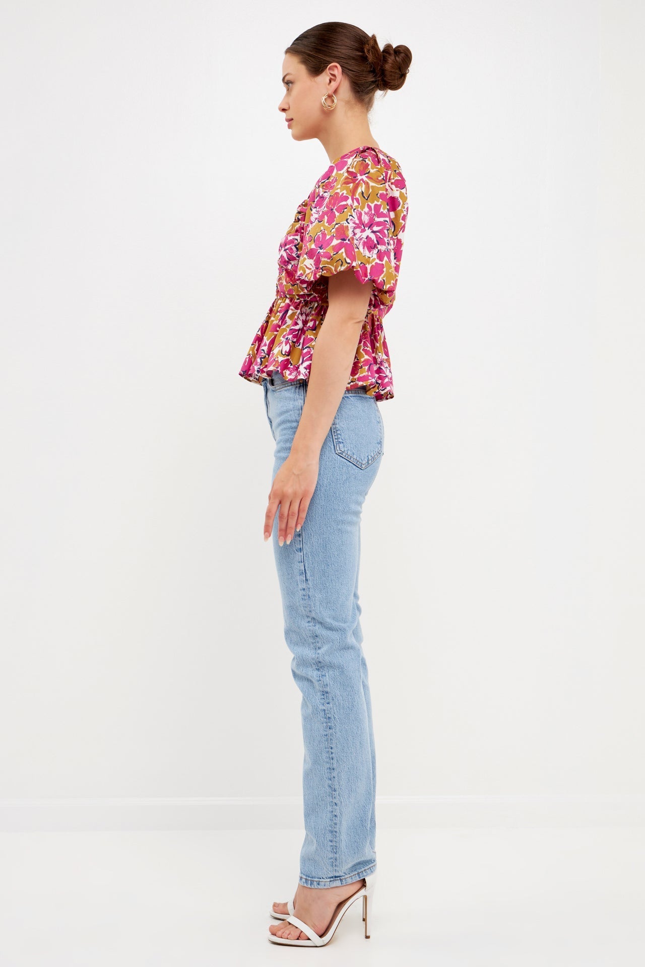 ENDLESS ROSE - Floral Pleated Top - TOPS available at Objectrare