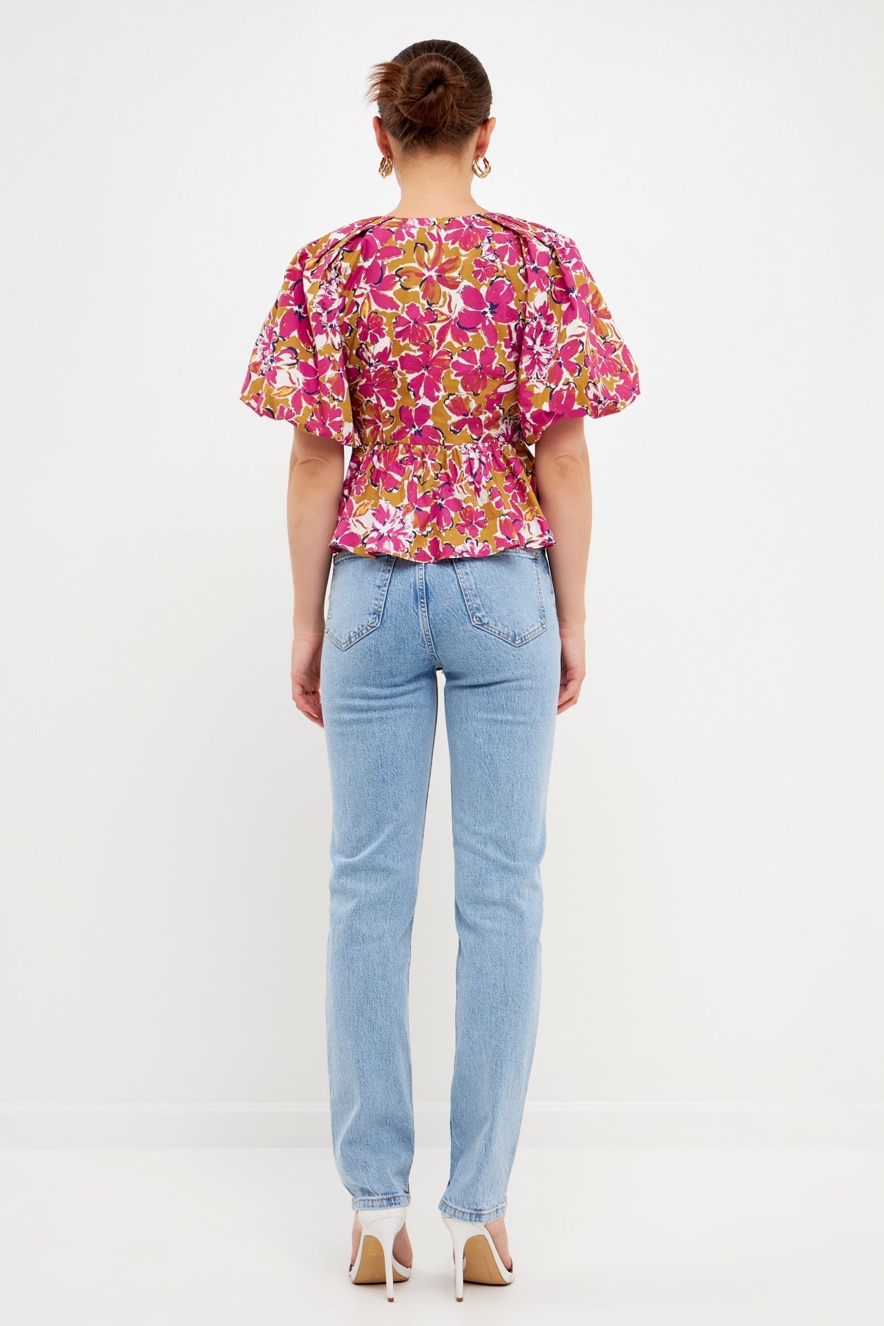 ENDLESS ROSE - Floral Pleated Top - TOPS available at Objectrare