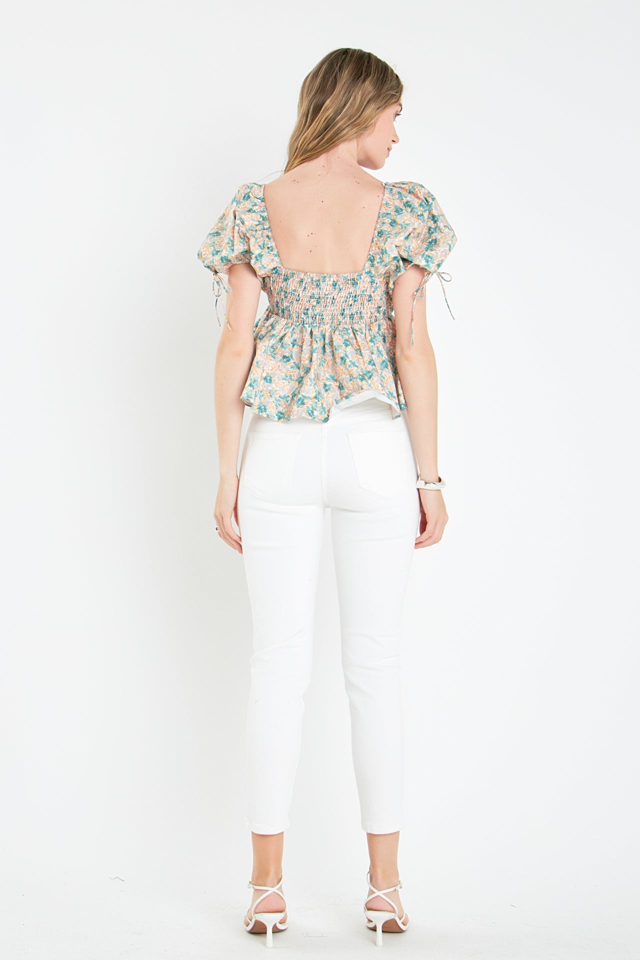 ENGLISH FACTORY - Floral Puff Sleeve Top - TOPS available at Objectrare