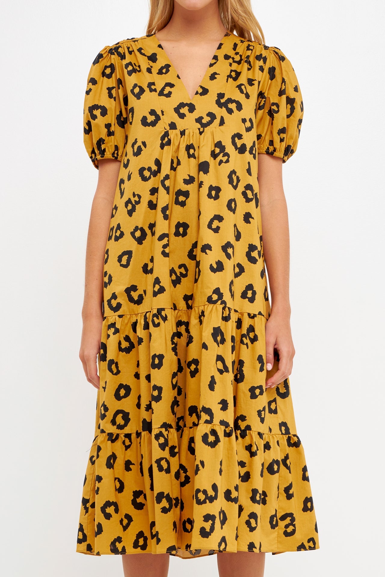 ENGLISH FACTORY - Animal Print Midi Dress - DRESSES available at Objectrare