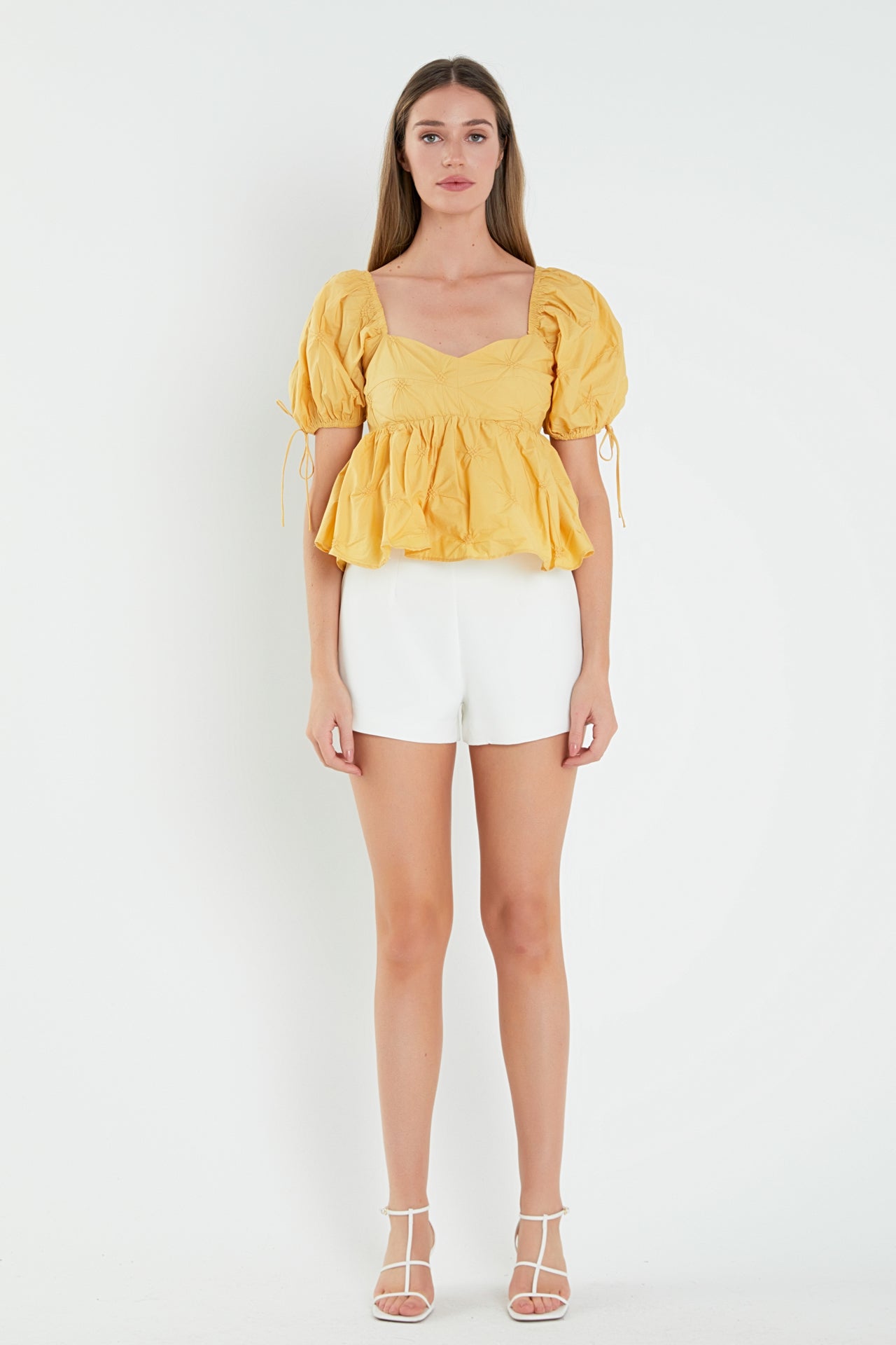 ENGLISH FACTORY - Textured Babydoll Top - TOPS available at Objectrare