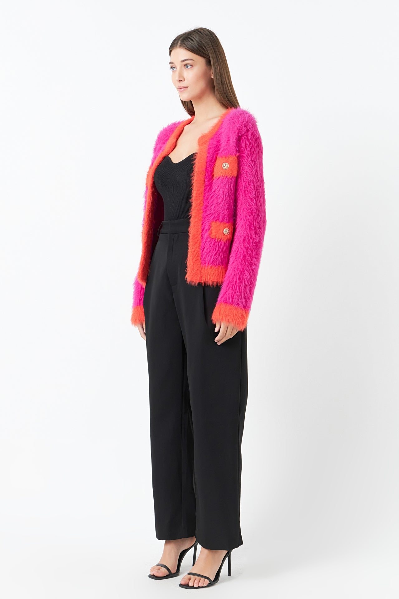 ENDLESS ROSE - Fuzzy Cardigan - CARDIGANS available at Objectrare