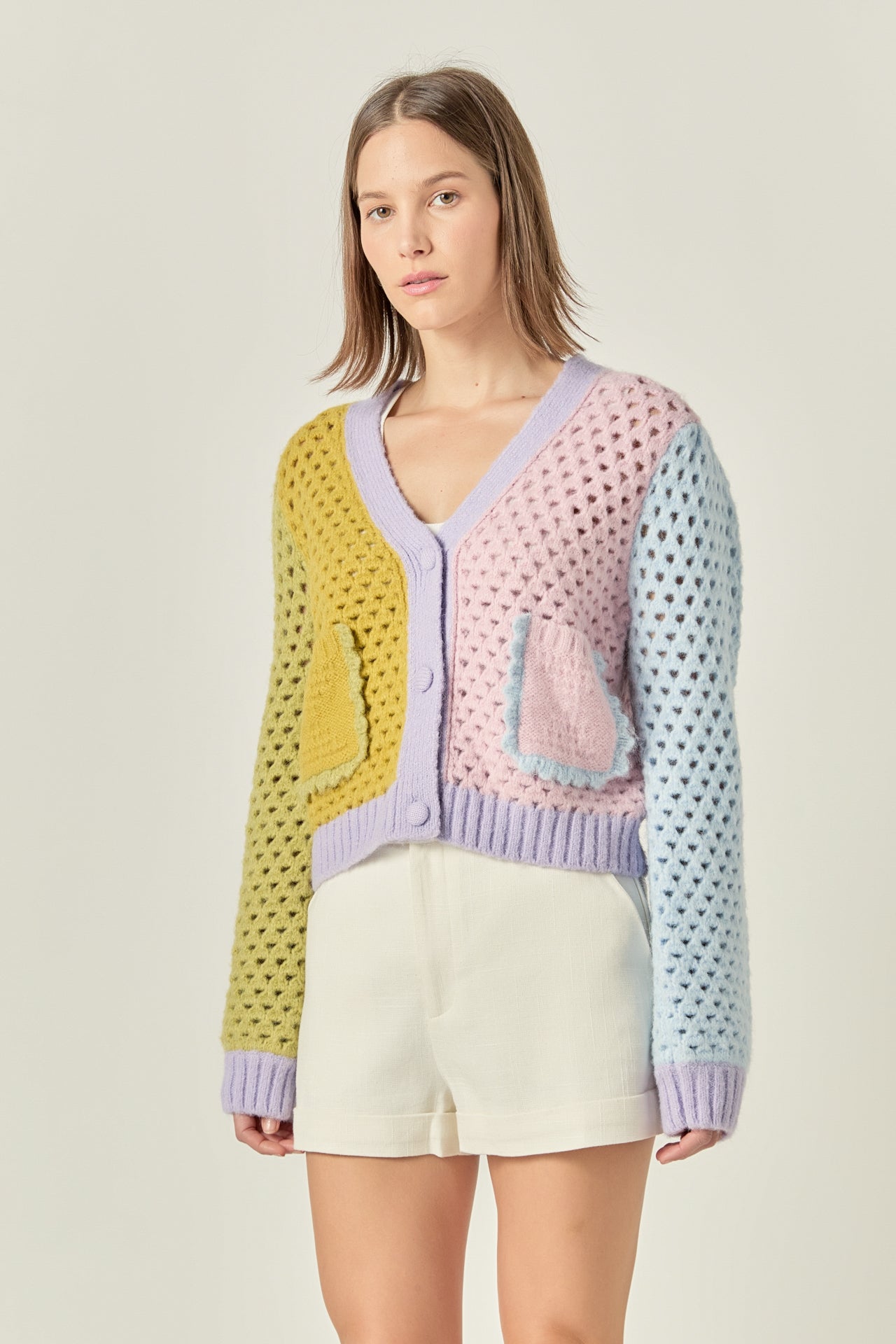 ENGLISH FACTORY - Contrast Detail Cardigan - SWEATERS & KNITS available at Objectrare