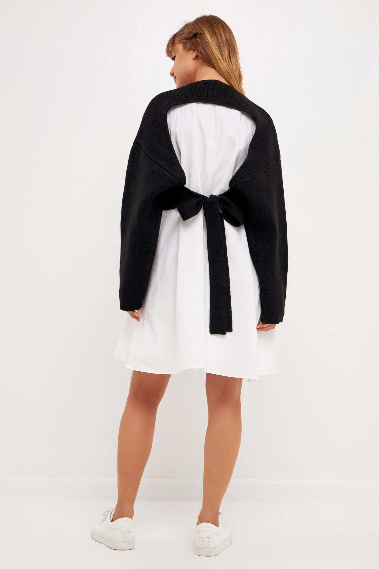 ENGLISH FACTORY - Sweater with Poplin Mini Dress - DRESSES available at Objectrare