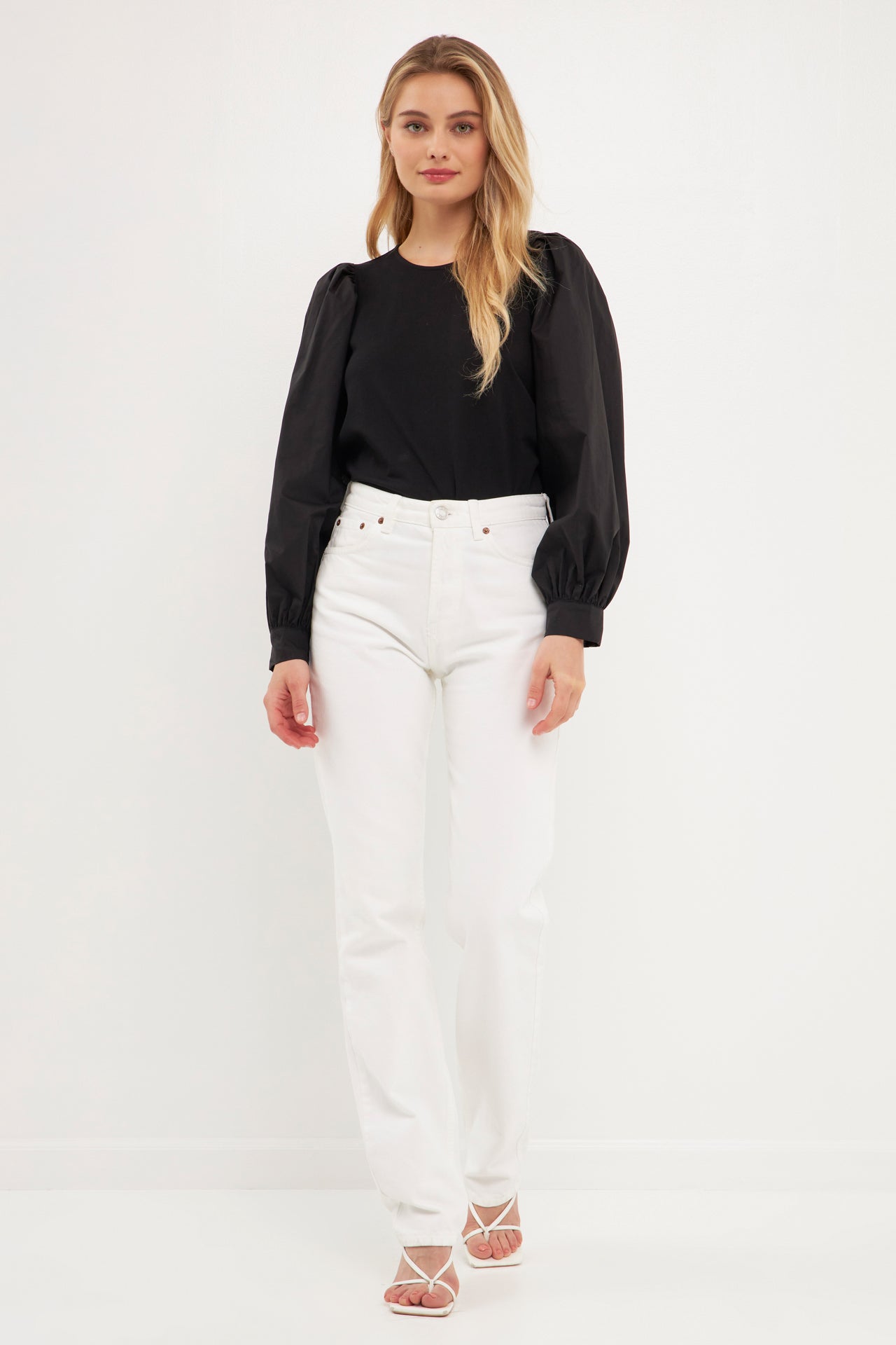 ENGLISH FACTORY - Long-Sleeve Mixed Media Top - TOPS available at Objectrare