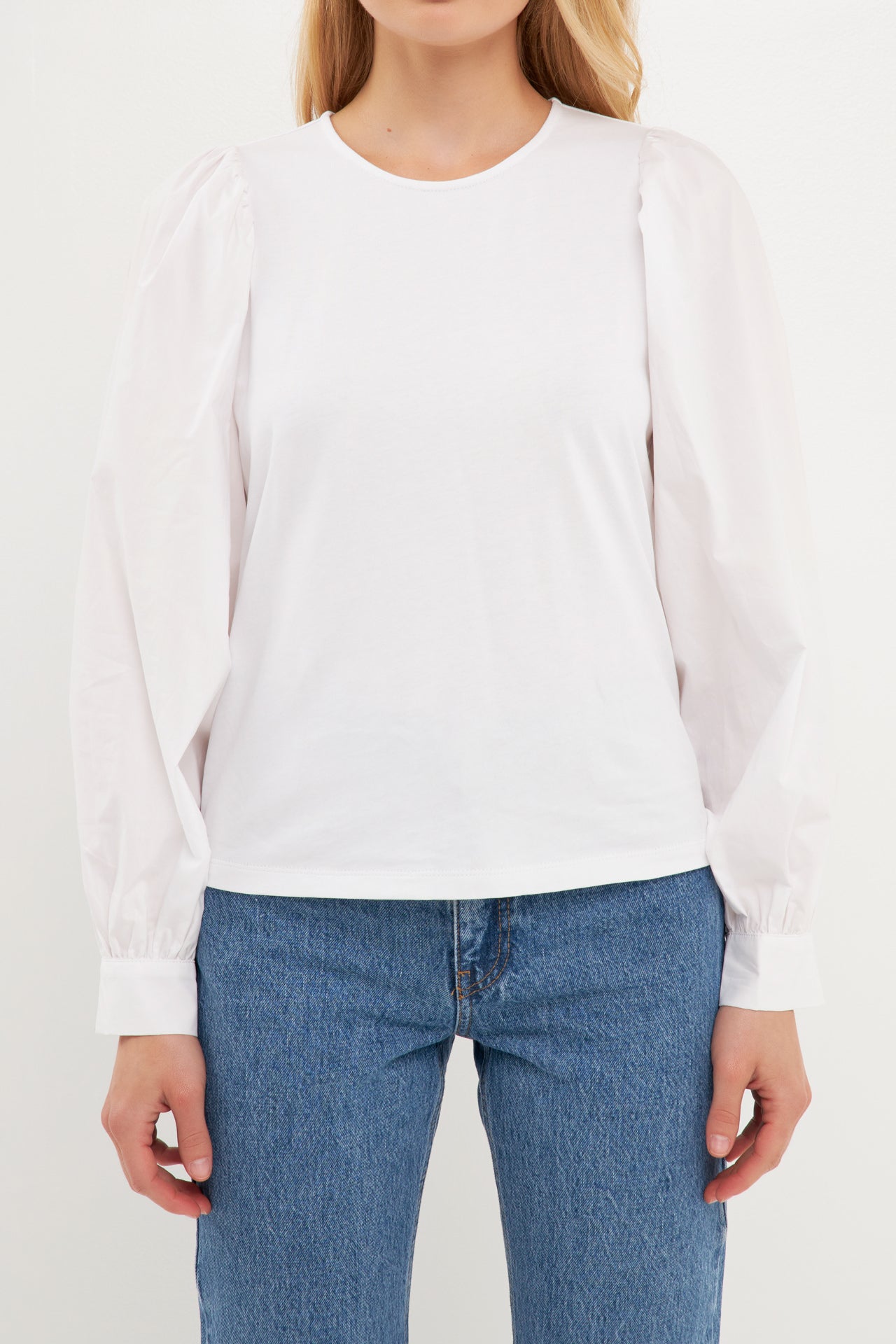 ENGLISH FACTORY - Long-Sleeve Mixed Media Top - TOPS available at Objectrare