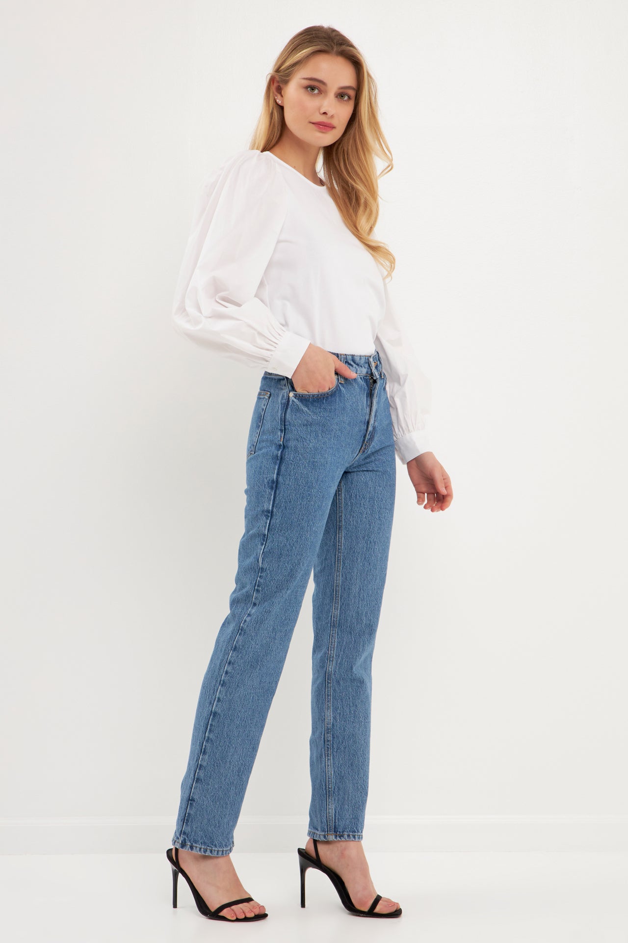 ENGLISH FACTORY - Long-Sleeve Mixed Media Top - TOPS available at Objectrare
