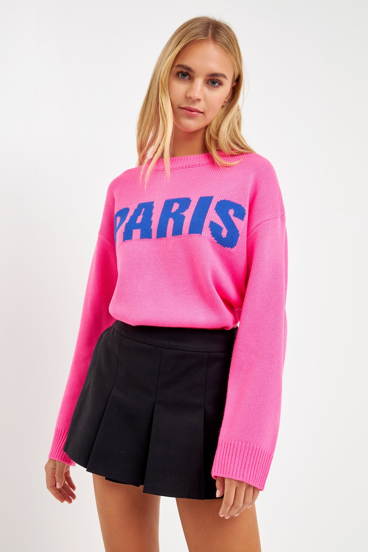 ENGLISH FACTORY - Paris Motif Sweater - SWEATERS & KNITS available at Objectrare